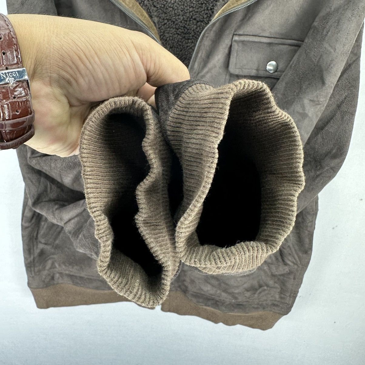 Japanese Brand Vintage 90's Moleskin Sherpa Lining Jacket by Ken Valido Size US M / EU 48-50 / 2 - 10 Thumbnail