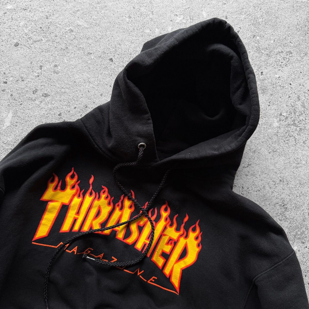Thrasher Thrasher Magazine Mens Black Flame Logo Graphic Print Hoodie Size US S / EU 44-46 / 1 - 6 Thumbnail