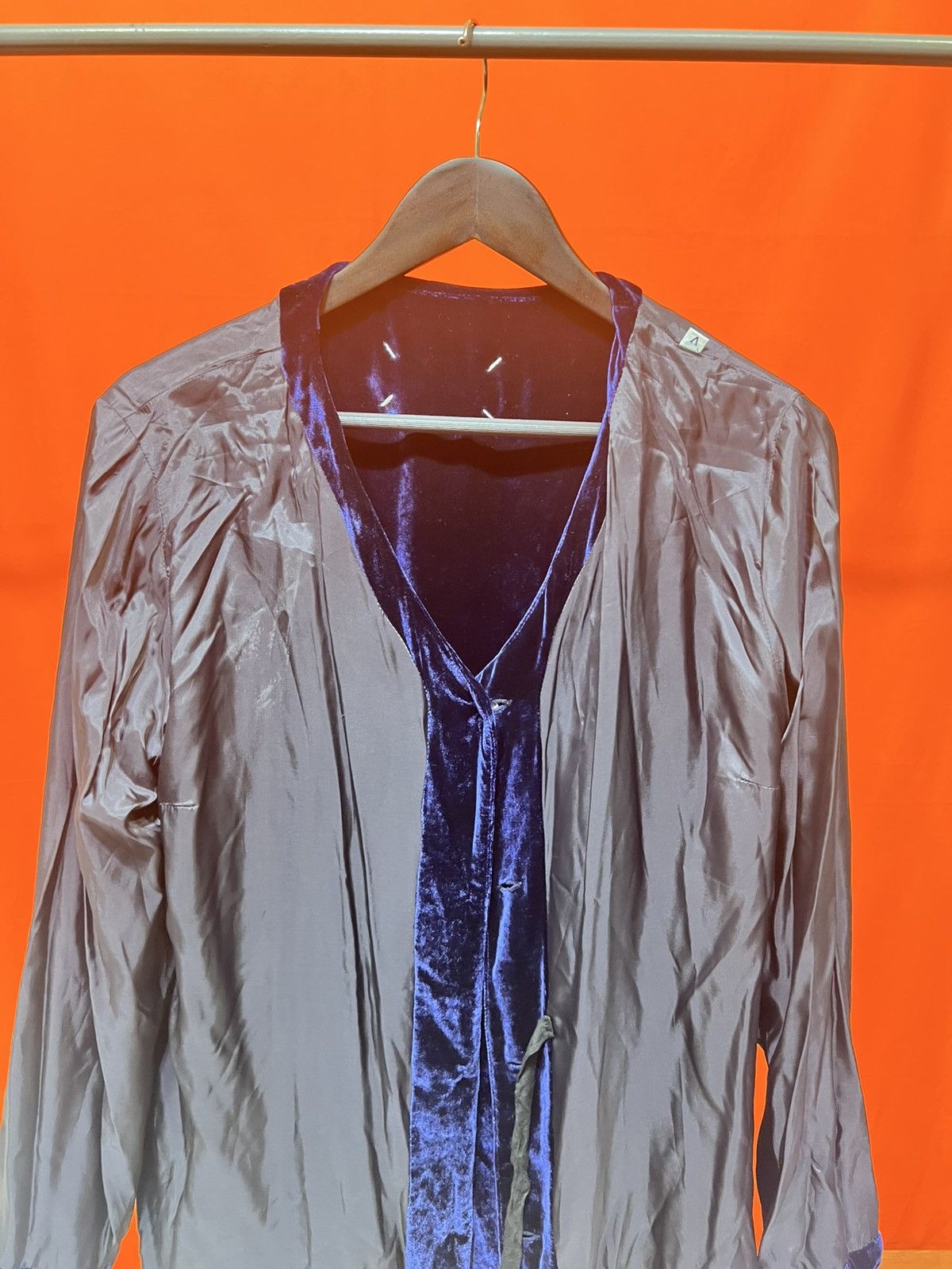 Maison Margiela MARGIELA ARCHIVES P/E 1995 silk velvet over blazer Size XXL / US 16-18 / IT 52-54 - 7 Thumbnail