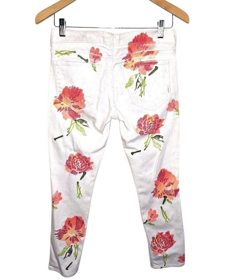 MOTHER MOTHER The Looker Cropped Skinny Jeans – Wallflowers Sz 27 Size 27" / US 4 / IT 40 - 1 Thumbnail