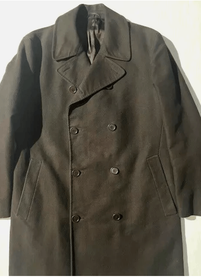 Helmut Lang Vtg HELMUT LANG Archival Cotton Moleskin Peacoat Jacket Coat Size US L / EU 52-54 / 3 - 3 Thumbnail