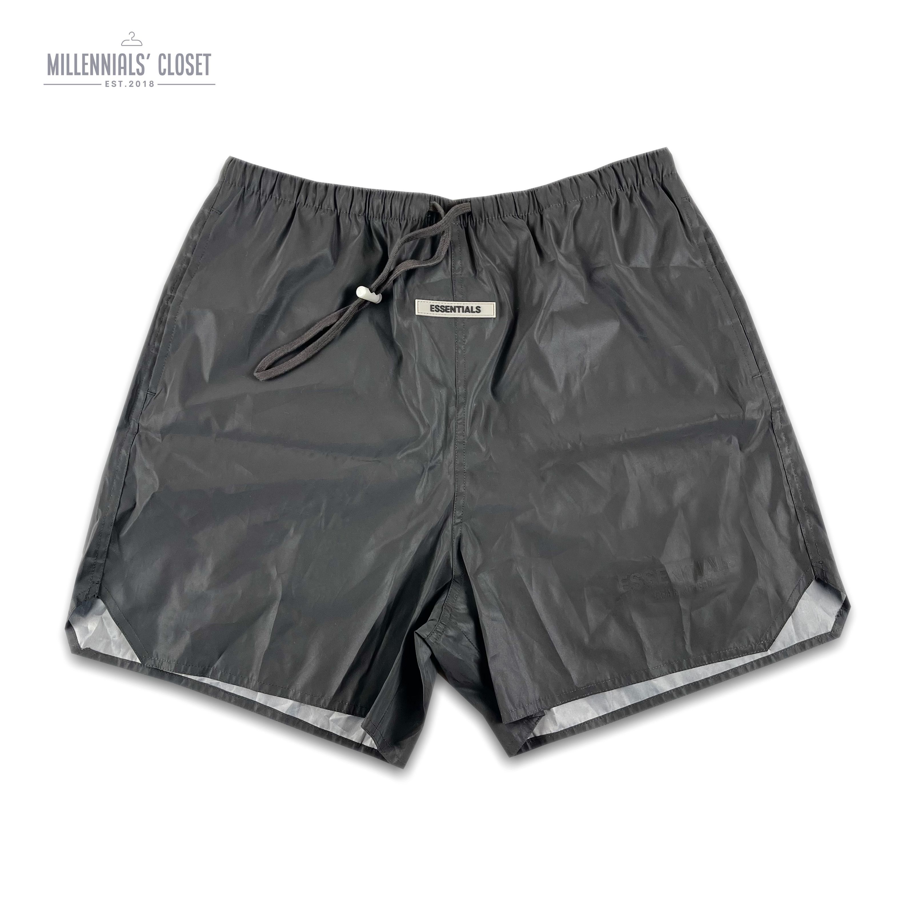 image of Essentials Volley Shorts Black Reflective Size M, Men's