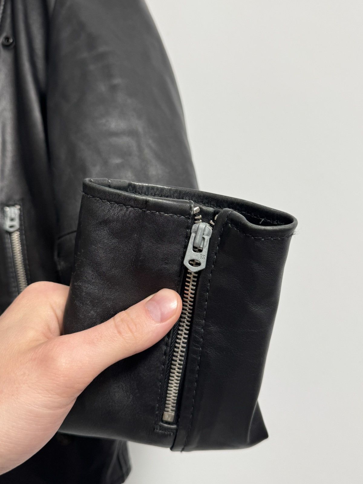 G-Star G Star Raw Leather Jacket Black Biker Motorcycle Size M / US 6-8 / IT 42-44 - 9 Thumbnail