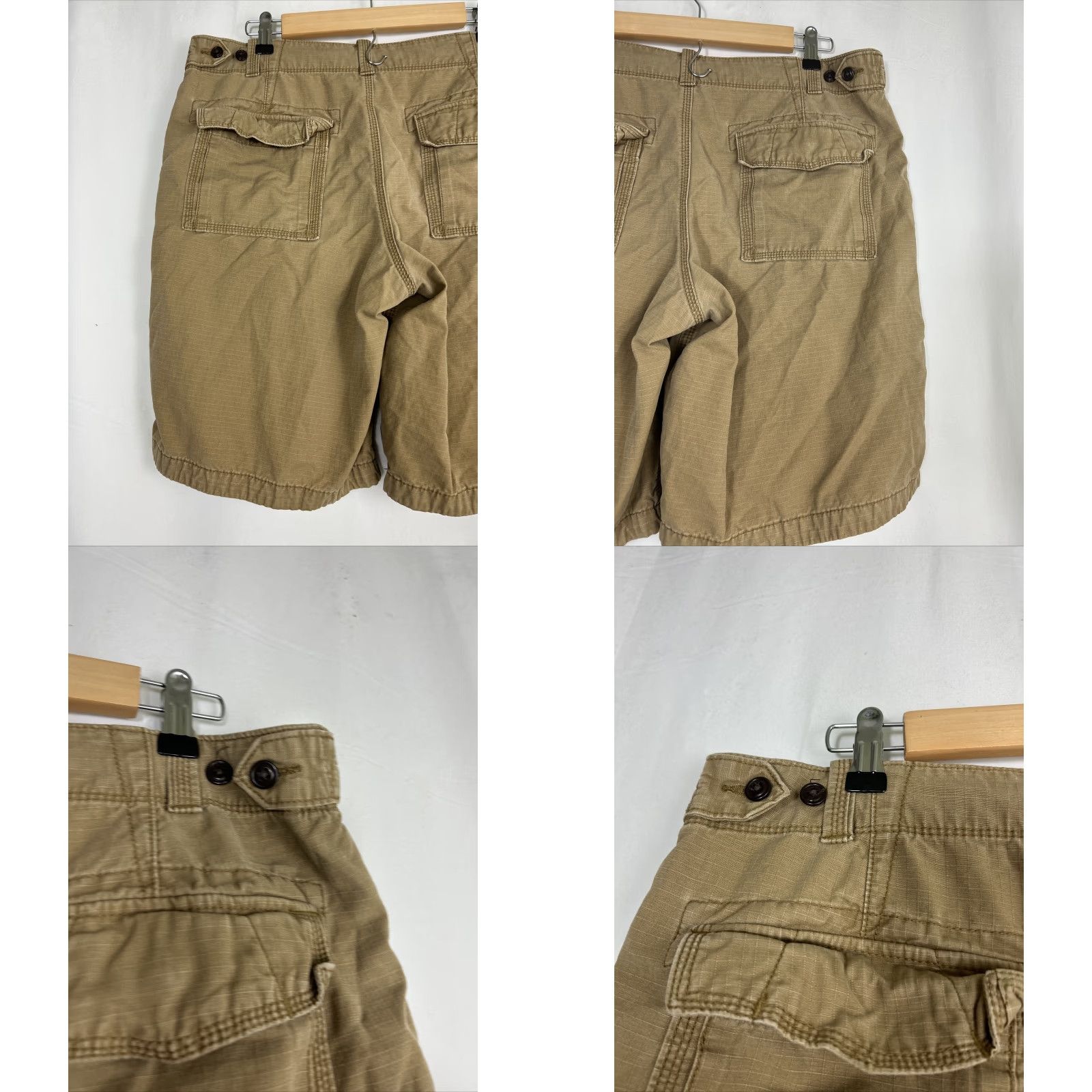 Eddie Bauer Eddie Bauer Mens Cargo Shorts Khaki 36 Cotton Textured Beige Beige Colored 36 Mens Cargo Shorts Size US 36 / EU 52 - 8 Thumbnail