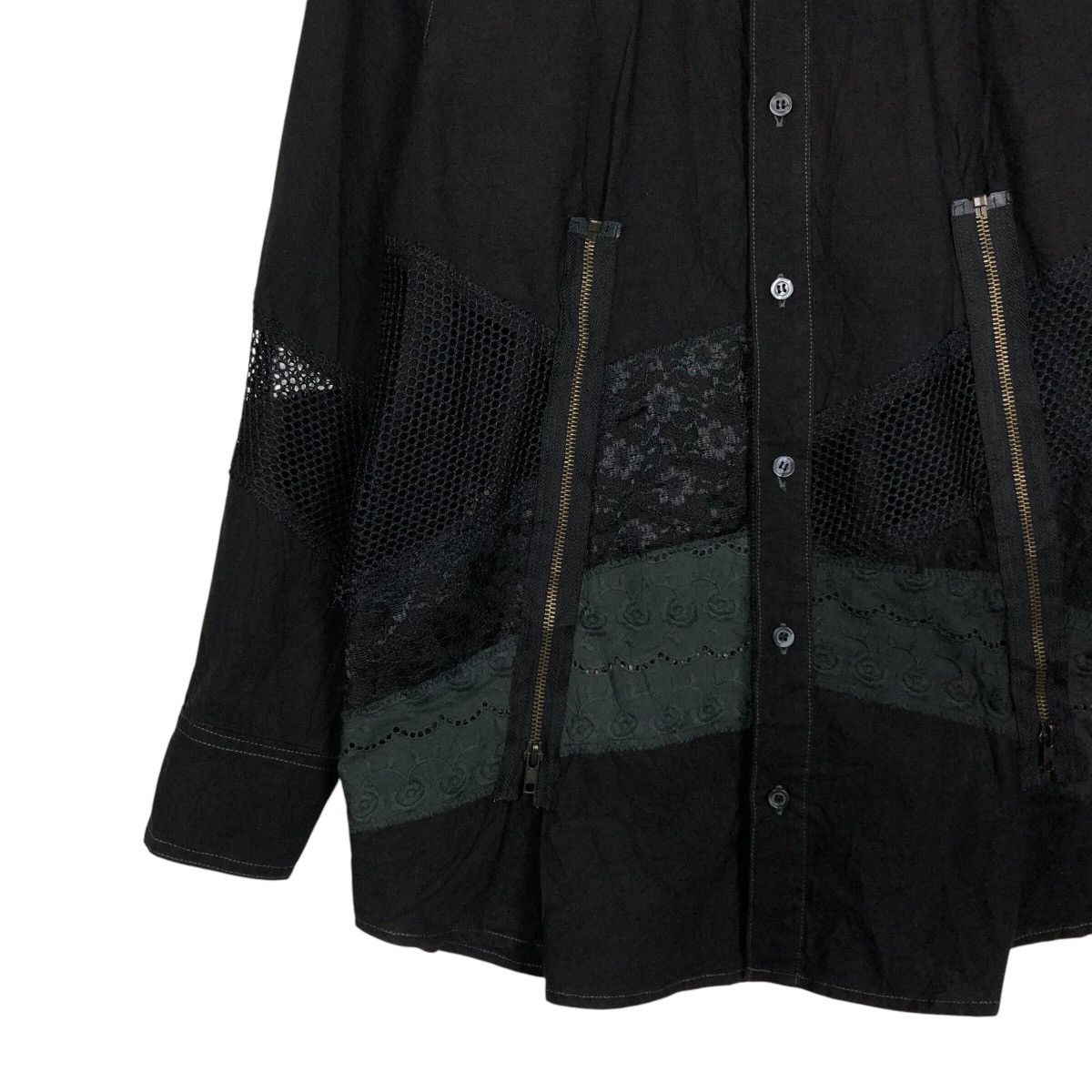 Japanese Brand 📌Punk Design Shirt Jacket Button Algonquins Over Design Size US M / EU 48-50 / 2 - 5 Thumbnail