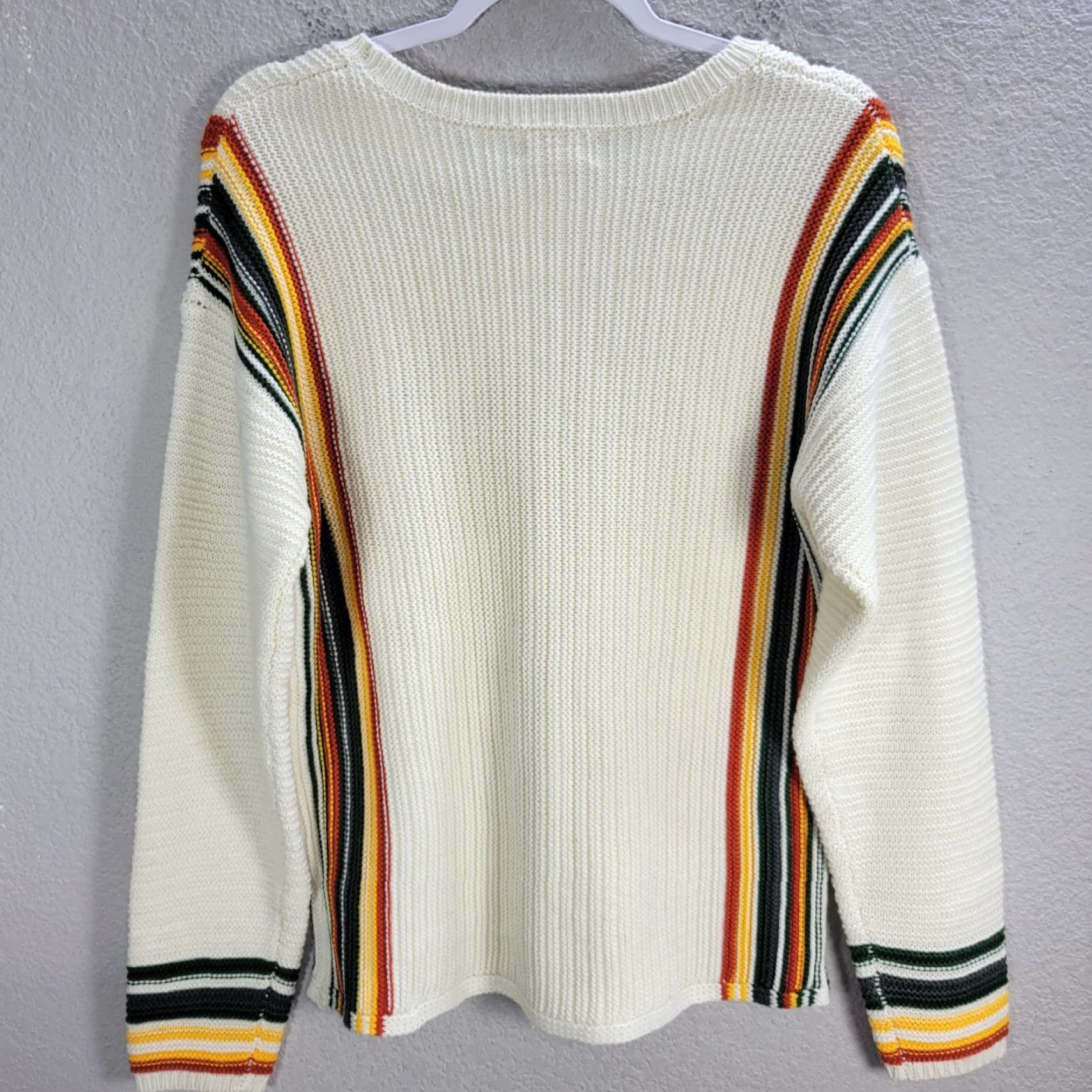 Rainbow ROOLEE Multicolor Rainbow Stripe Crew Neck Knit Sweater Pullover XS Womens Retro Size XS / US 0-2 / IT 36-38 - 6 Thumbnail