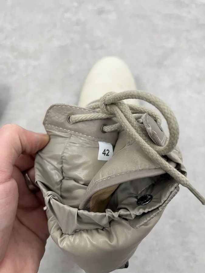 Moncler Moncler White & Grey Leather Puffer Boots Size US 9 / EU 42 - 7 Thumbnail