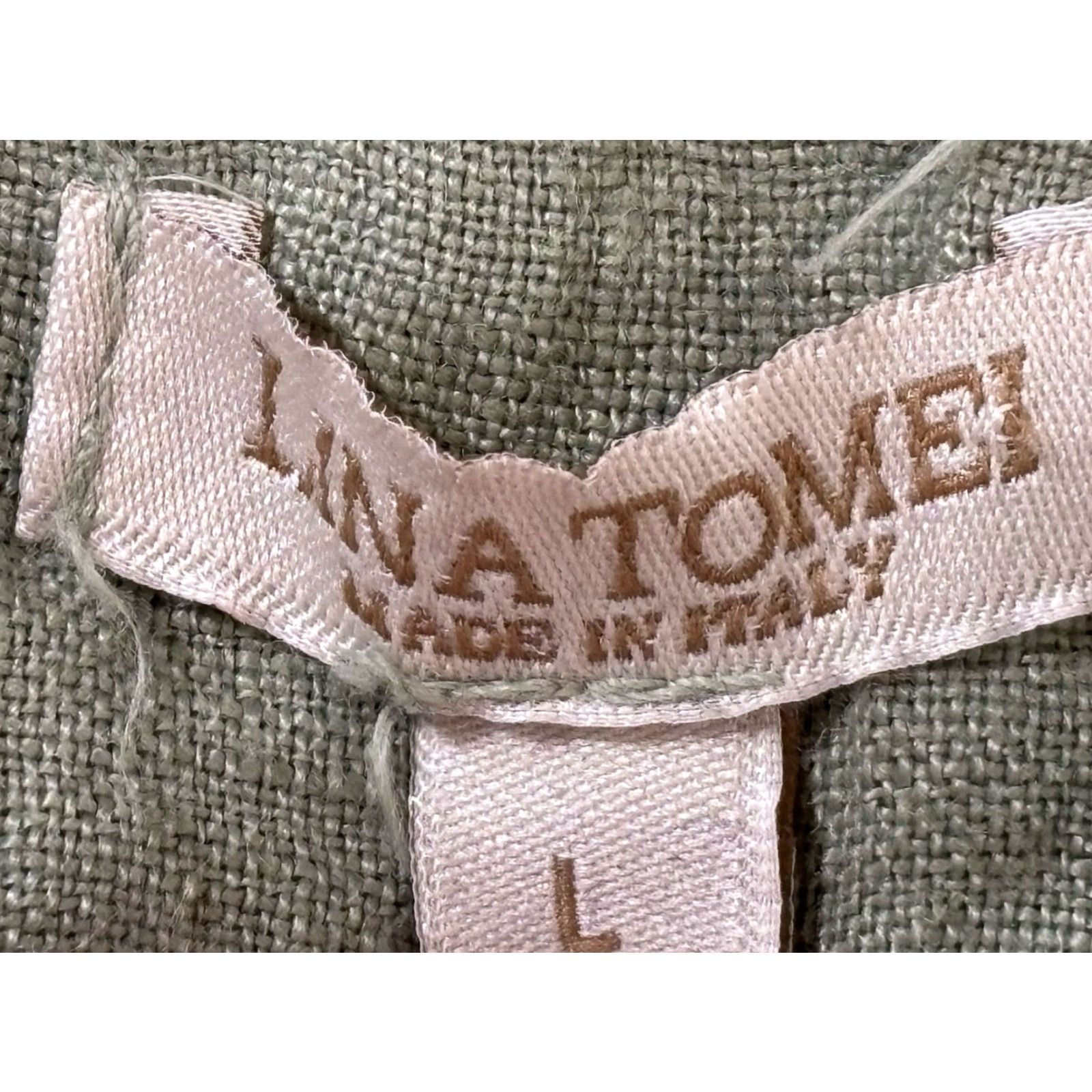 Vintage VINTAGE Lina Tomei Shift Dress Womens Large Green Linen Sleeveless Casual Bohemian Knee Length Size L / US 10 / IT 46 - 7 Thumbnail