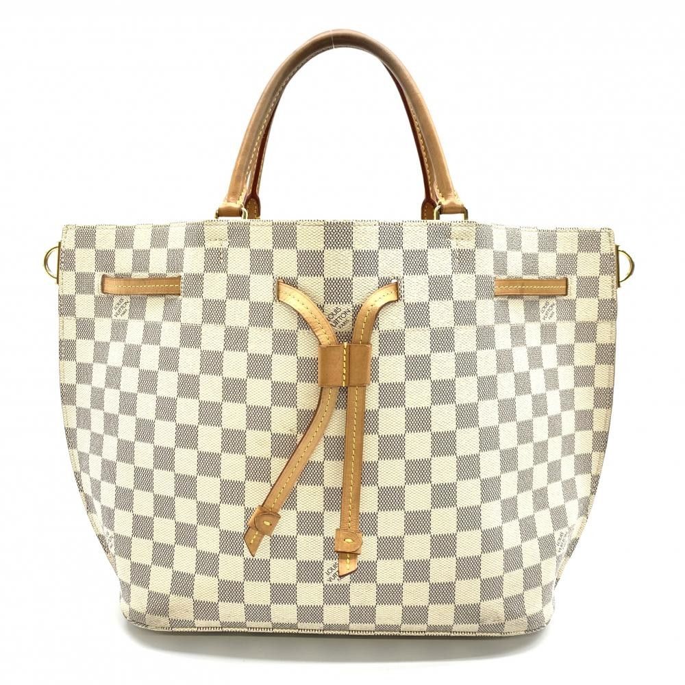 Louis Vuitton Girolatta Damier Azure Tote Bag White