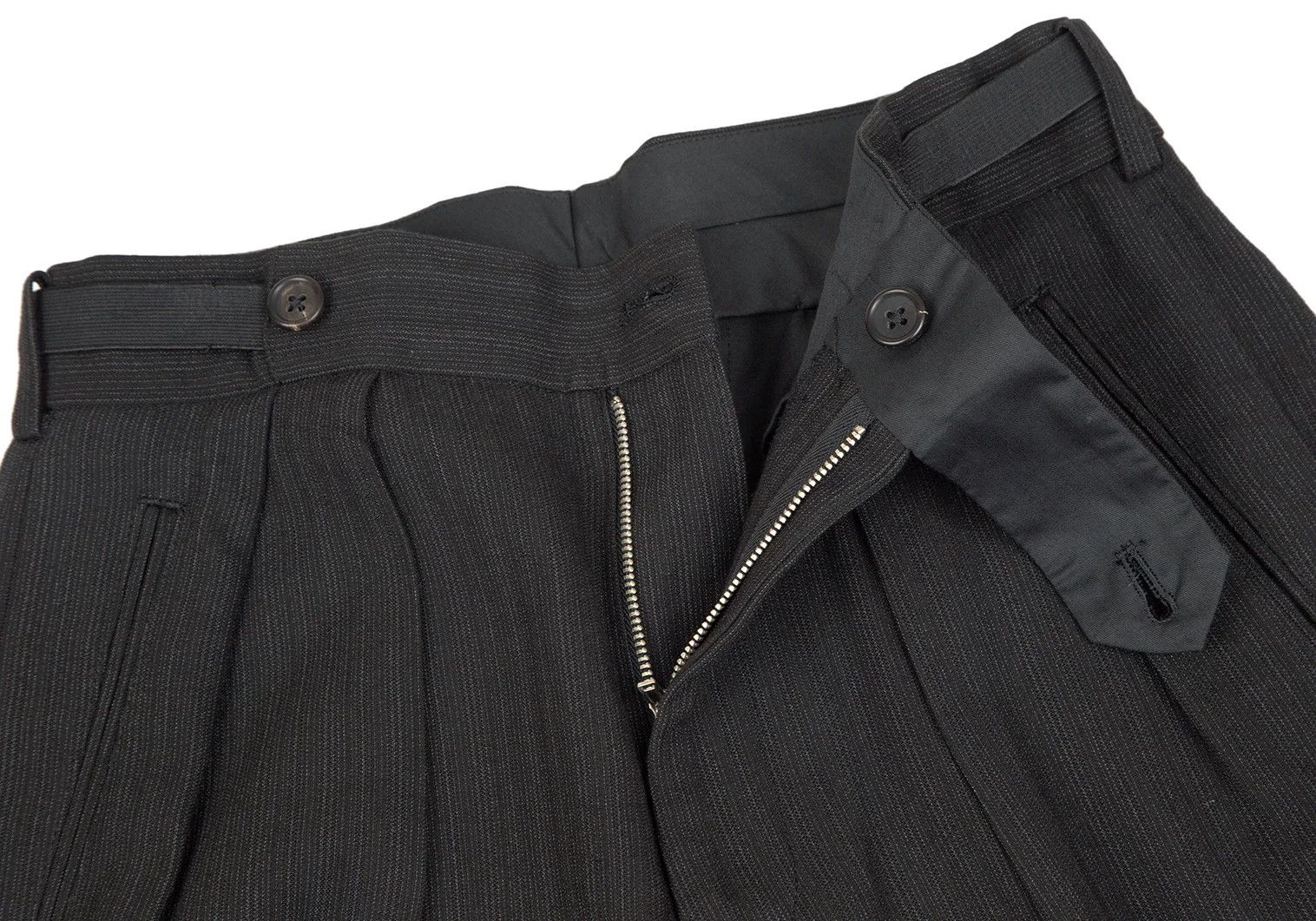 Yohji Yamamoto Yohji Yamamoto Suspenders Decorated Pinstripe Pants Size US 38 / EU 54 - 4 Thumbnail