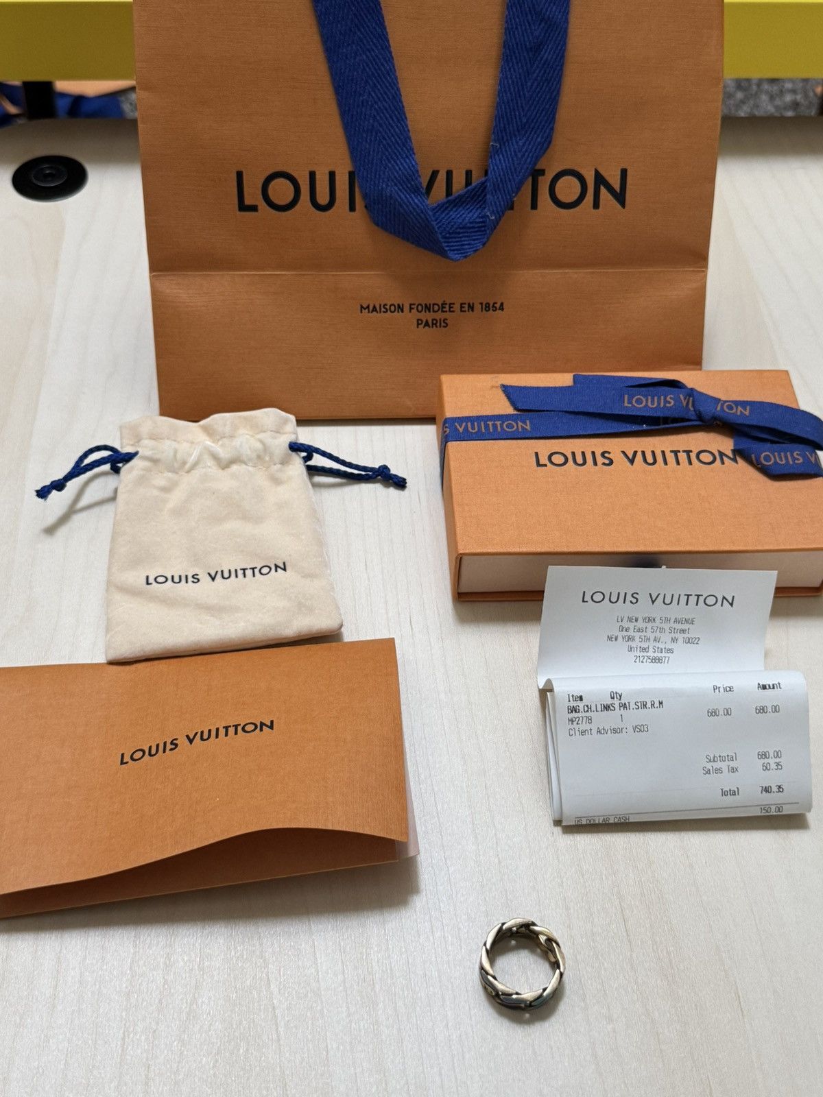 Louis Vuitton Louis Vuitton Chain Links Ring Size ONE SIZE - 6 Thumbnail