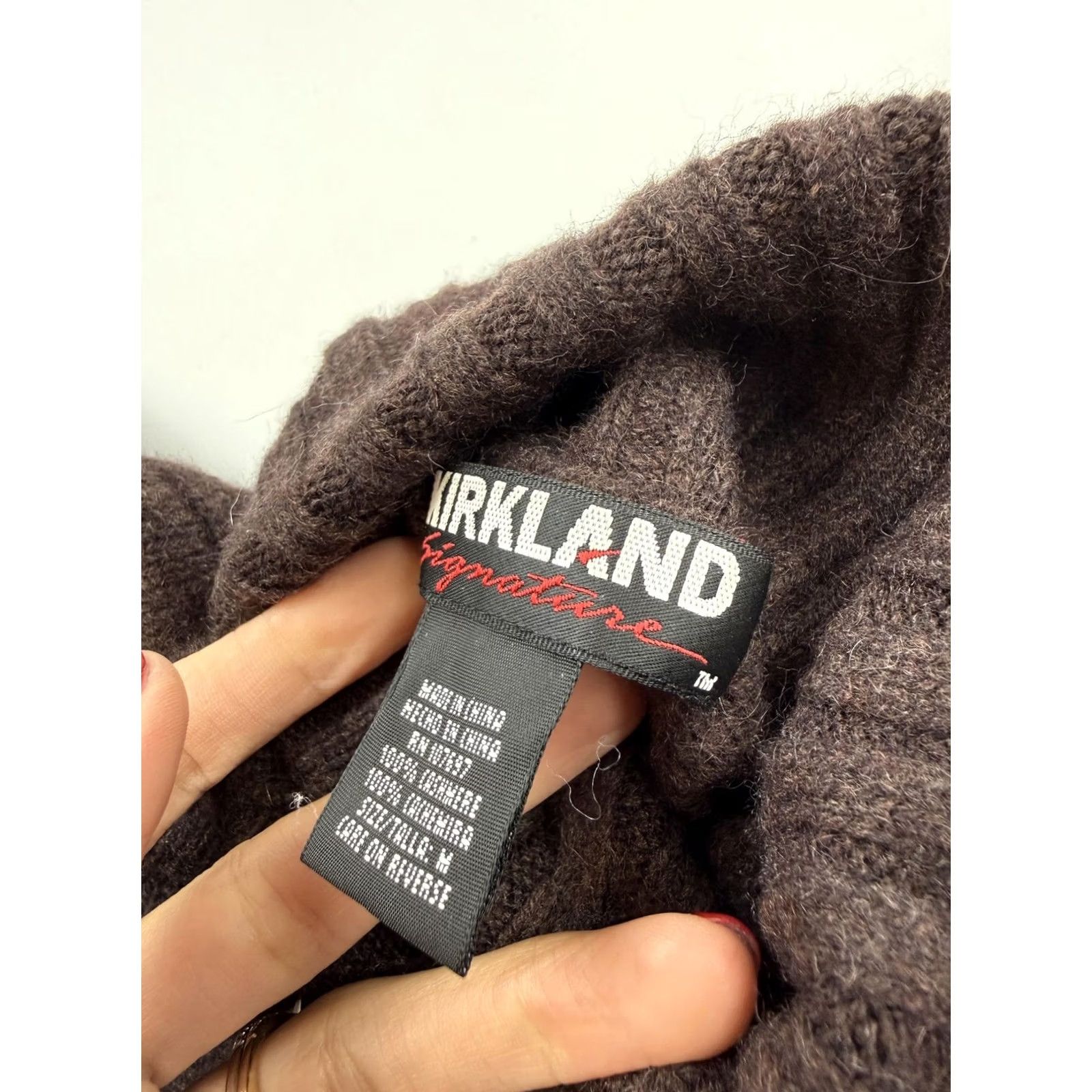 Vintage Kirkland Signature Sweater Womens Small Brown 100% Cashmere Turtleneck Knit Size S / US 4 / IT 40 - 4 Thumbnail