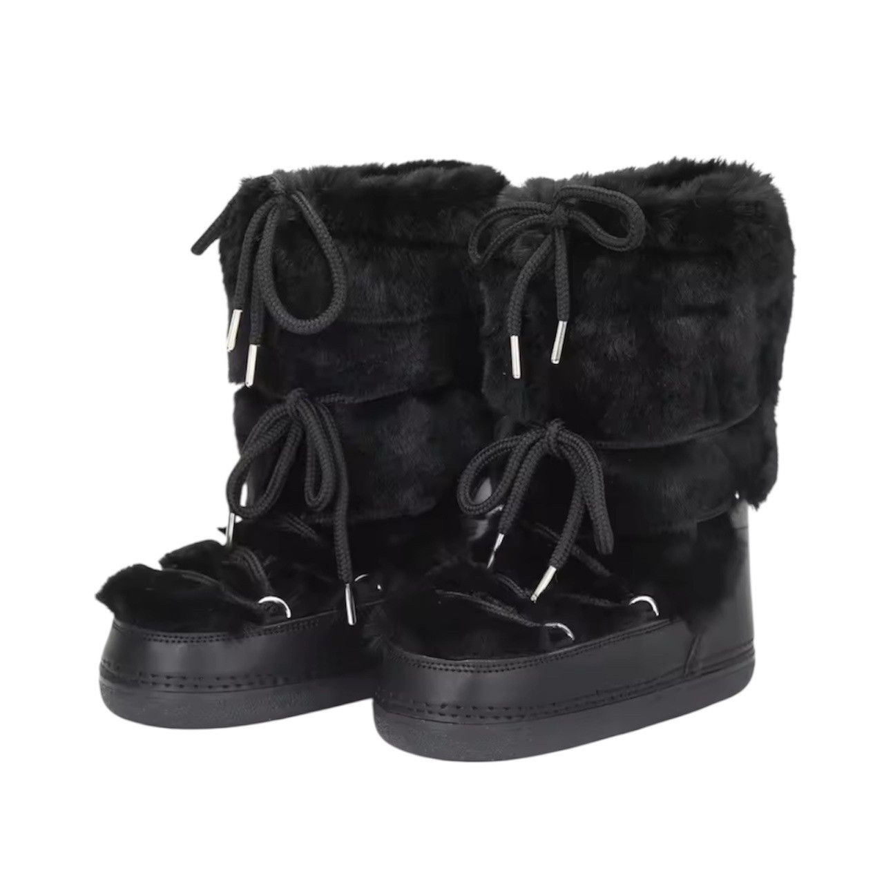 Japanese Brand Fluffy black Y2K boots Size US 7.5 / IT 37.5 - 1 Thumbnail
