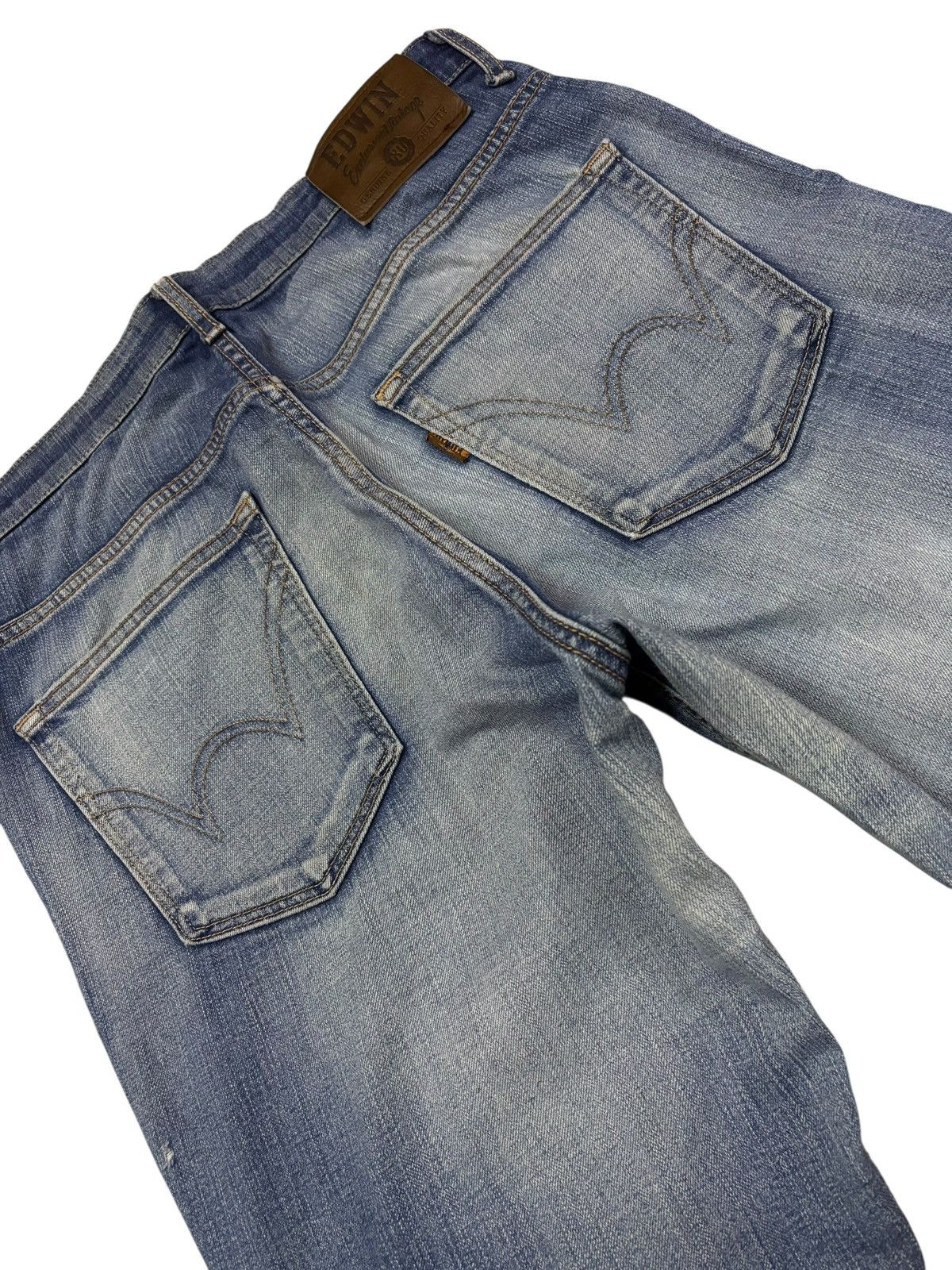 Edwin Vtg Edwin XV Japan 407 Relaxed Distressed Jeans Size US 30 / EU 46 - 8 Thumbnail