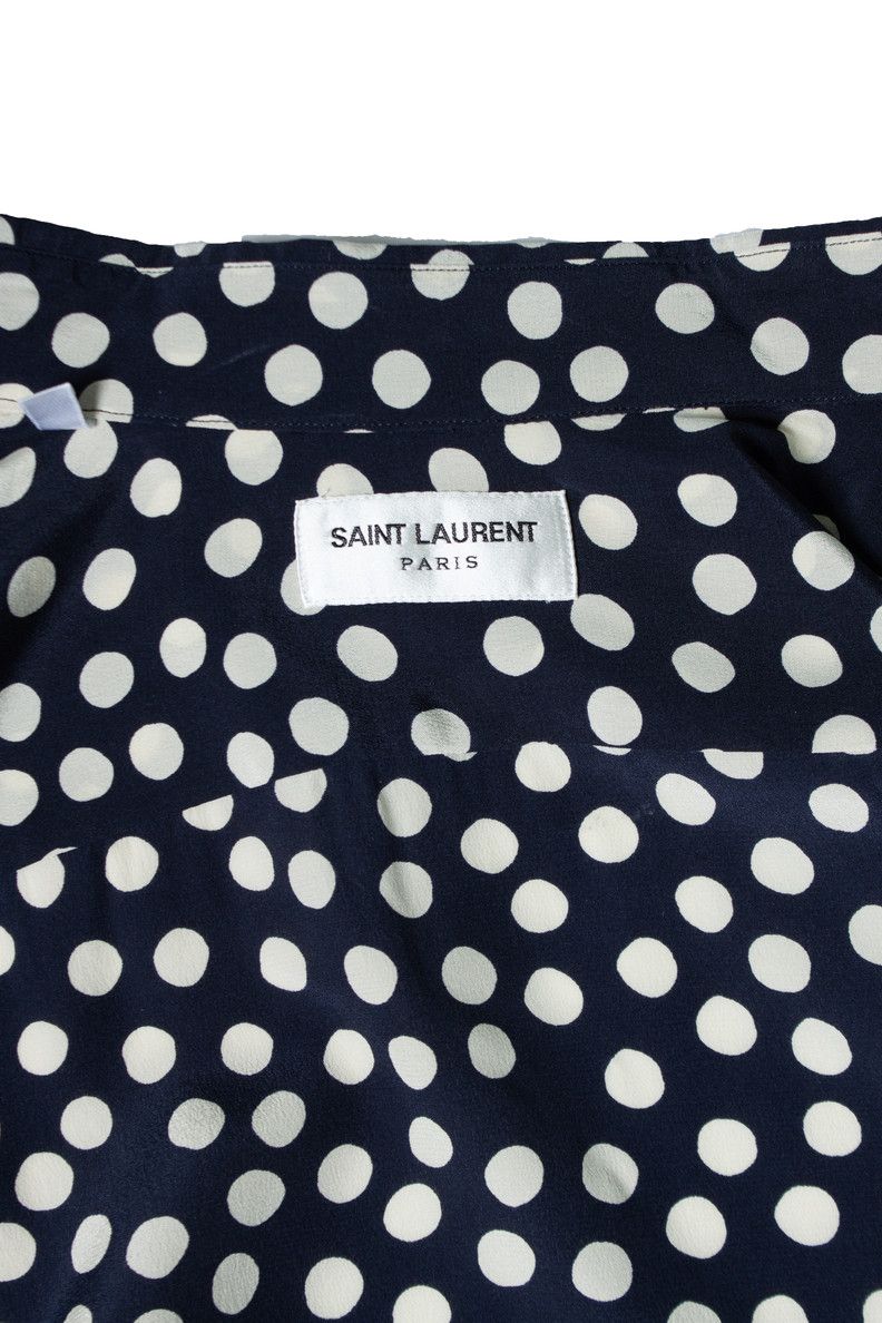 Saint Laurent Paris Saint Laurent, Blue and white polkadot shirt Size US S / EU 44-46 / 1 - 8 Thumbnail