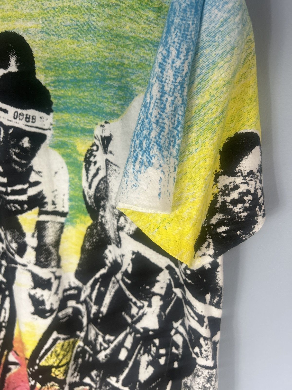 Vintage Vintage 90s All Over Print Cycling Race Tee Size US XL / EU 56 / 4 - 5 Thumbnail