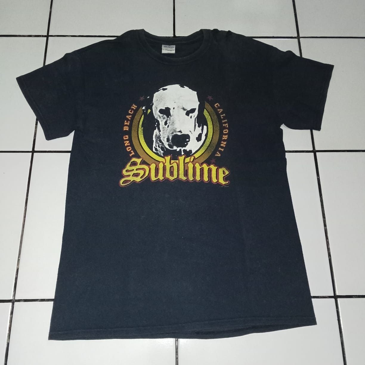 Sublime - dalmation lou dog, long beach tshirt.