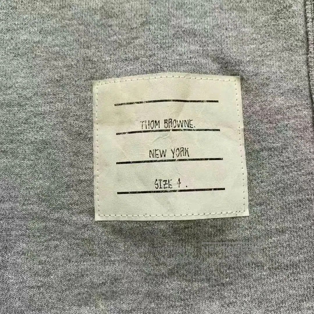 Thom Browne throm browne gray four-stripe sweatshirt size 4. Size US L / EU 52-54 / 3 - 4 Thumbnail