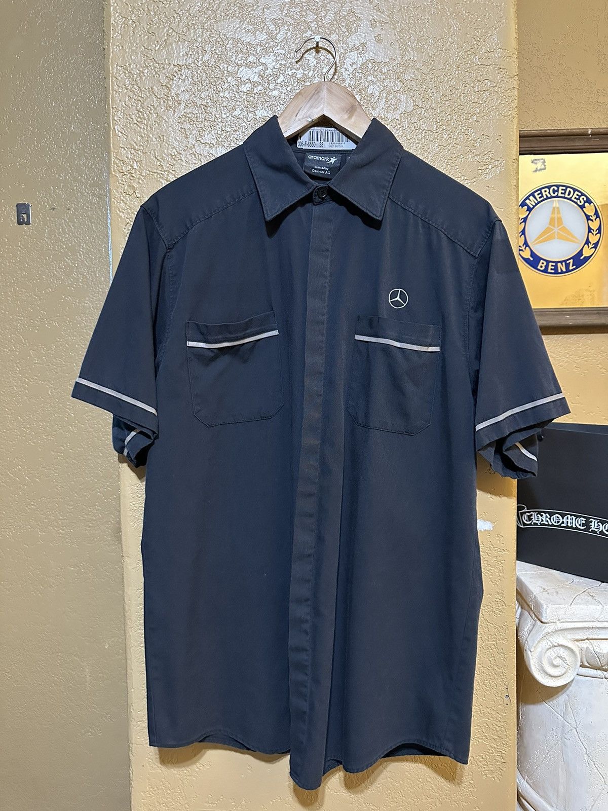 4GSELLER × Mercedes-Benz × Vintage Vintage Mercedes Benz Mechanic Work Button Shirt Medium Size US M / EU 48-50 / 2 - 1 Thumbnail