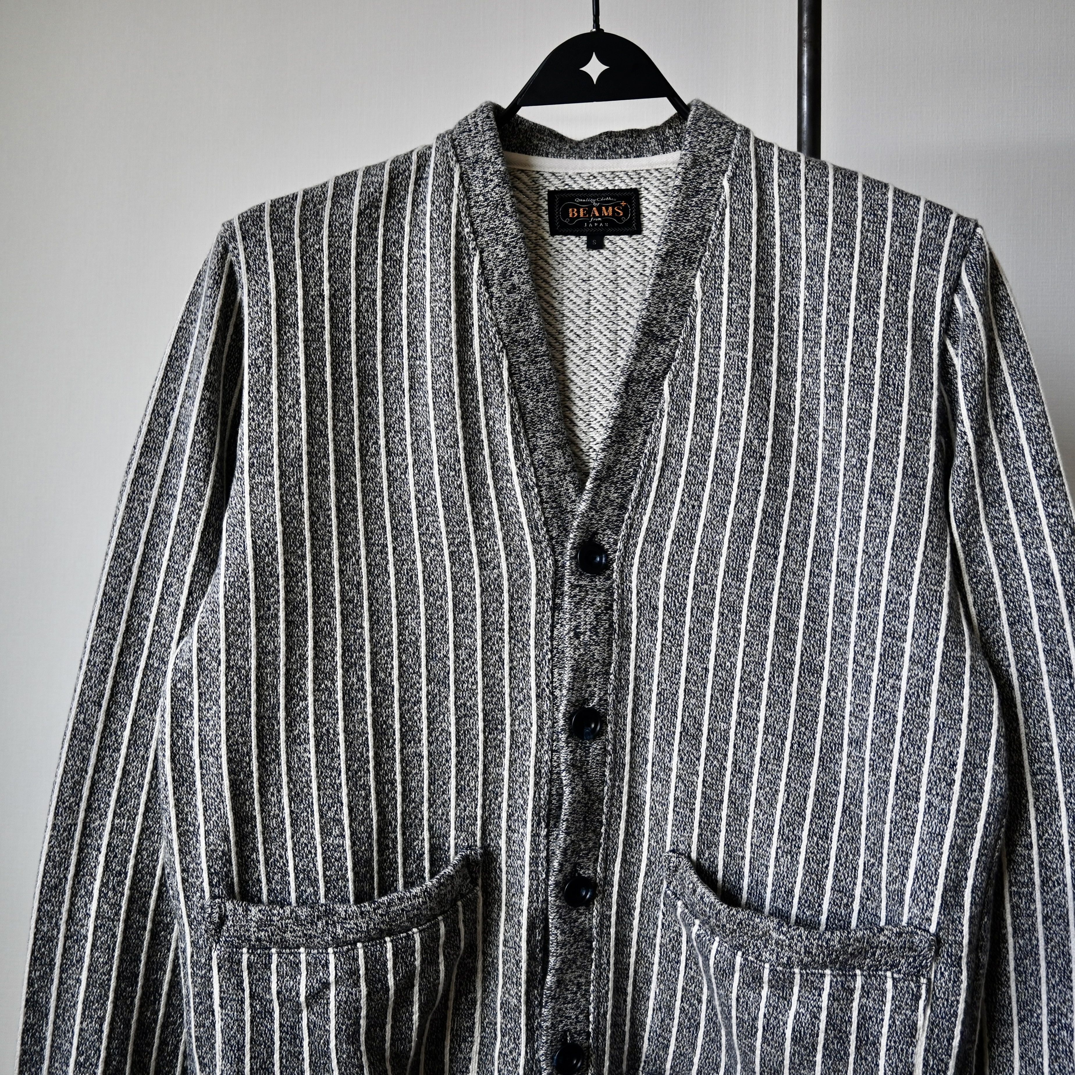 Beams Plus BEAMS Plus stiriped knit sweat cardigan, made in Japan Size US S / EU 44-46 / 1 - 5 Thumbnail