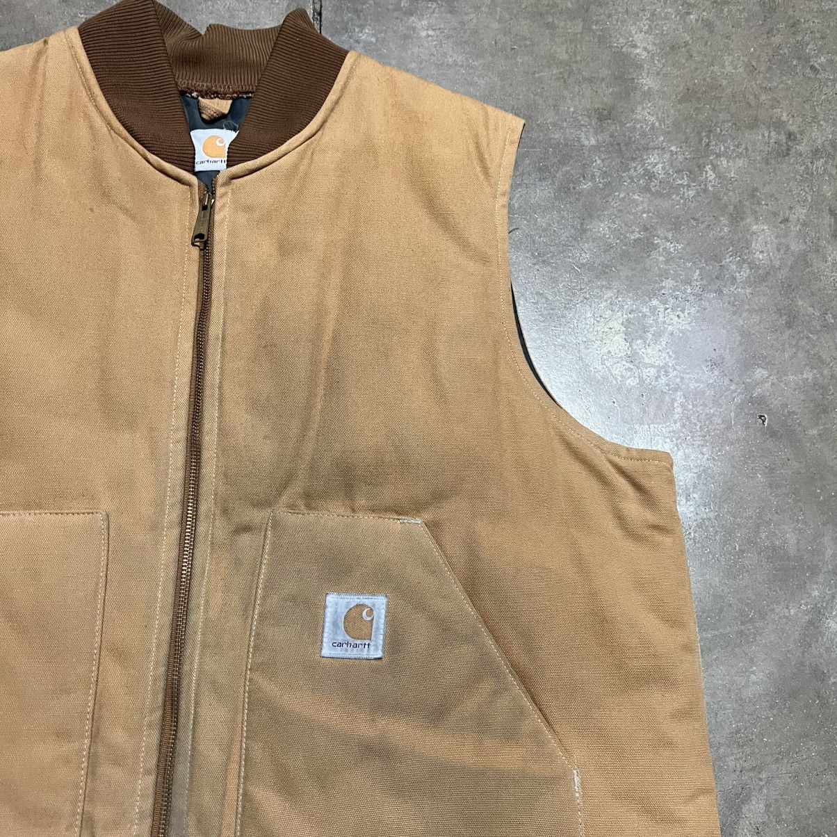 Carhartt Vintage Carhartt Vest Jacket Workwear Faded VQ186 USA Brown Size US XXL / EU 58 / 5 - 3 Thumbnail