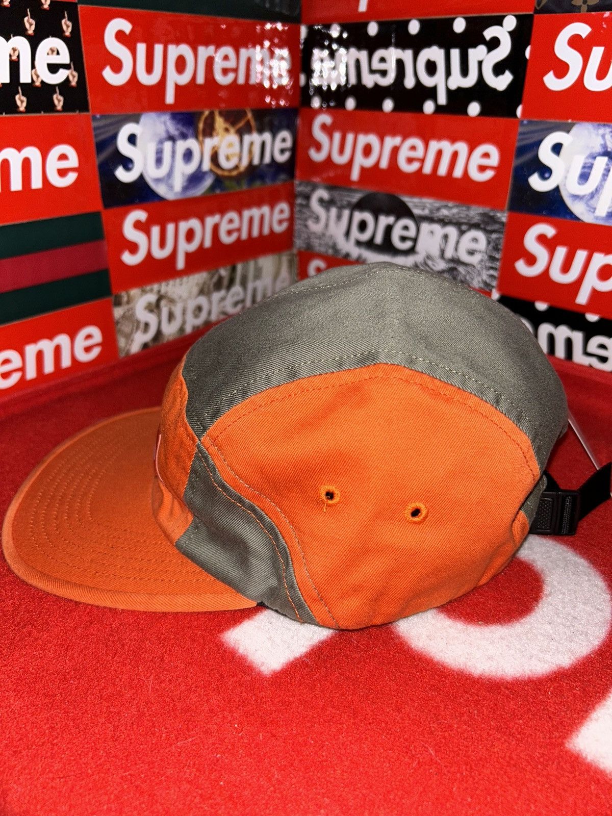 Supreme Supreme Contrast Panel Camp Cap Orange FW18 NEW WITH TAGS Size ONE SIZE - 5 Thumbnail