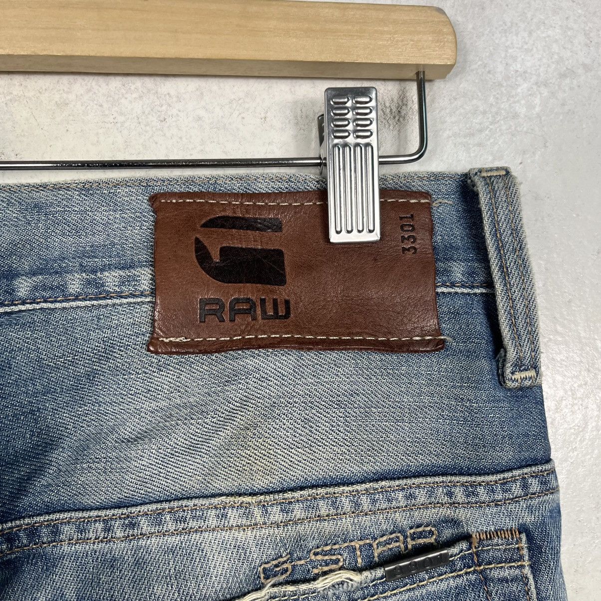 G-Star Vintage G Star Raw Distressed Denim Jeans Size US 30 / EU 46 - 11 Thumbnail