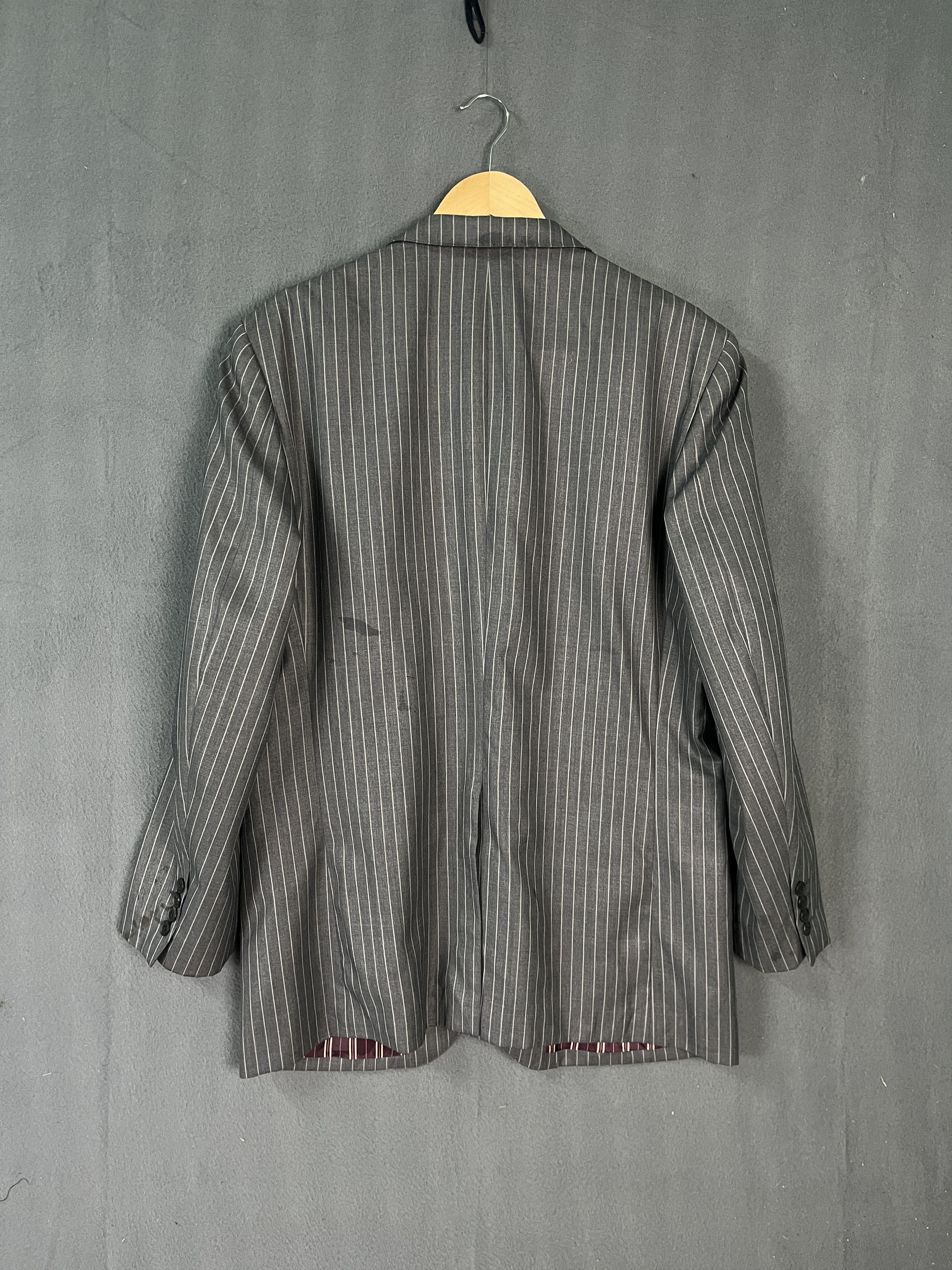 Tete Homme Tete Due by Kazutaka Katoh Stripes Blazer Japanese Designer Size 44R - 2 Thumbnail