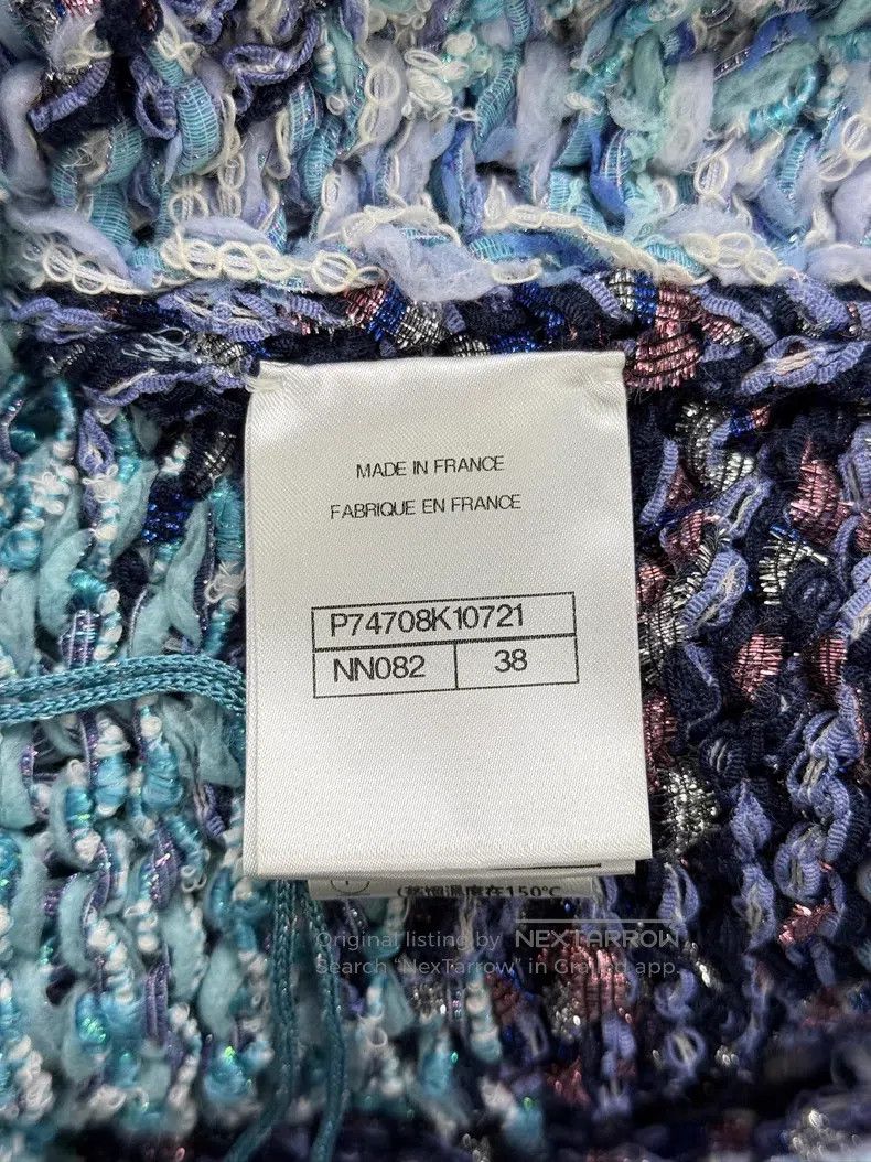 Chanel Chanel 23P blue thick line silhouette knitted cardigan coa Size XS / US 0-2 / IT 36-38 - 8 Thumbnail