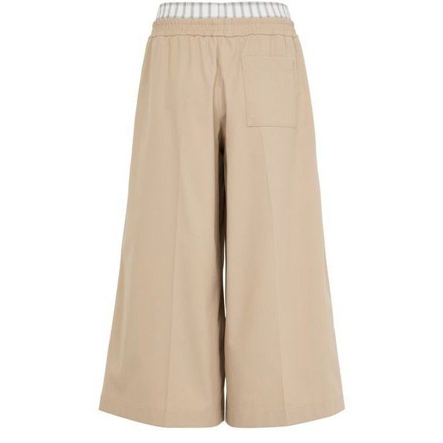 Loewe LOEWE Cropped Beige Brown Cotton Pants New & Authentic (Wome Size 30" / US 8 / IT 44 - 2 Thumbnail