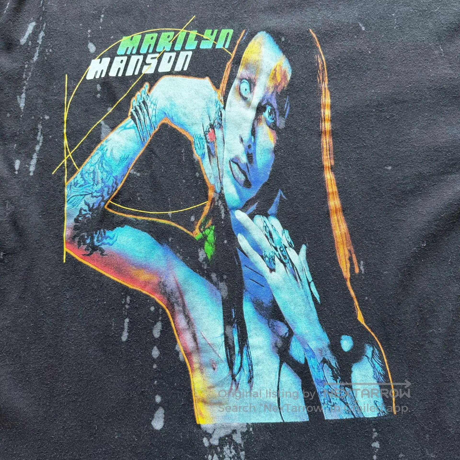 Vintage Vintage 90s Marilyn Manson Band Tee. Size US M / EU 48-50 / 2 - 4 Thumbnail