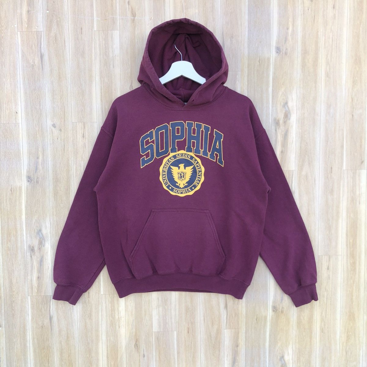 Vintage Vintage University Of Sophia Hoodie Sweatshirt Size US M / EU 48-50 / 2 - 1 Thumbnail
