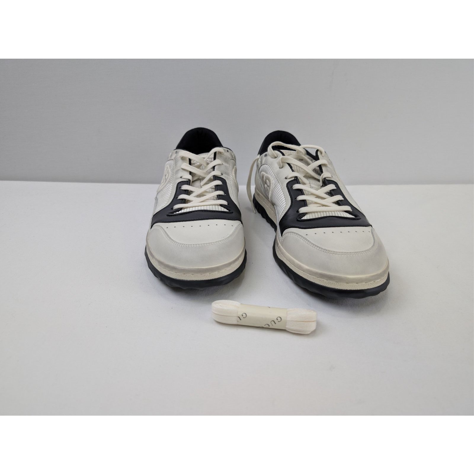 Gucci o1rshd1 Men's Mac80 GG Low Top Sneakers in Off-White Size US 12.5 / EU 45-46 - 5 Thumbnail