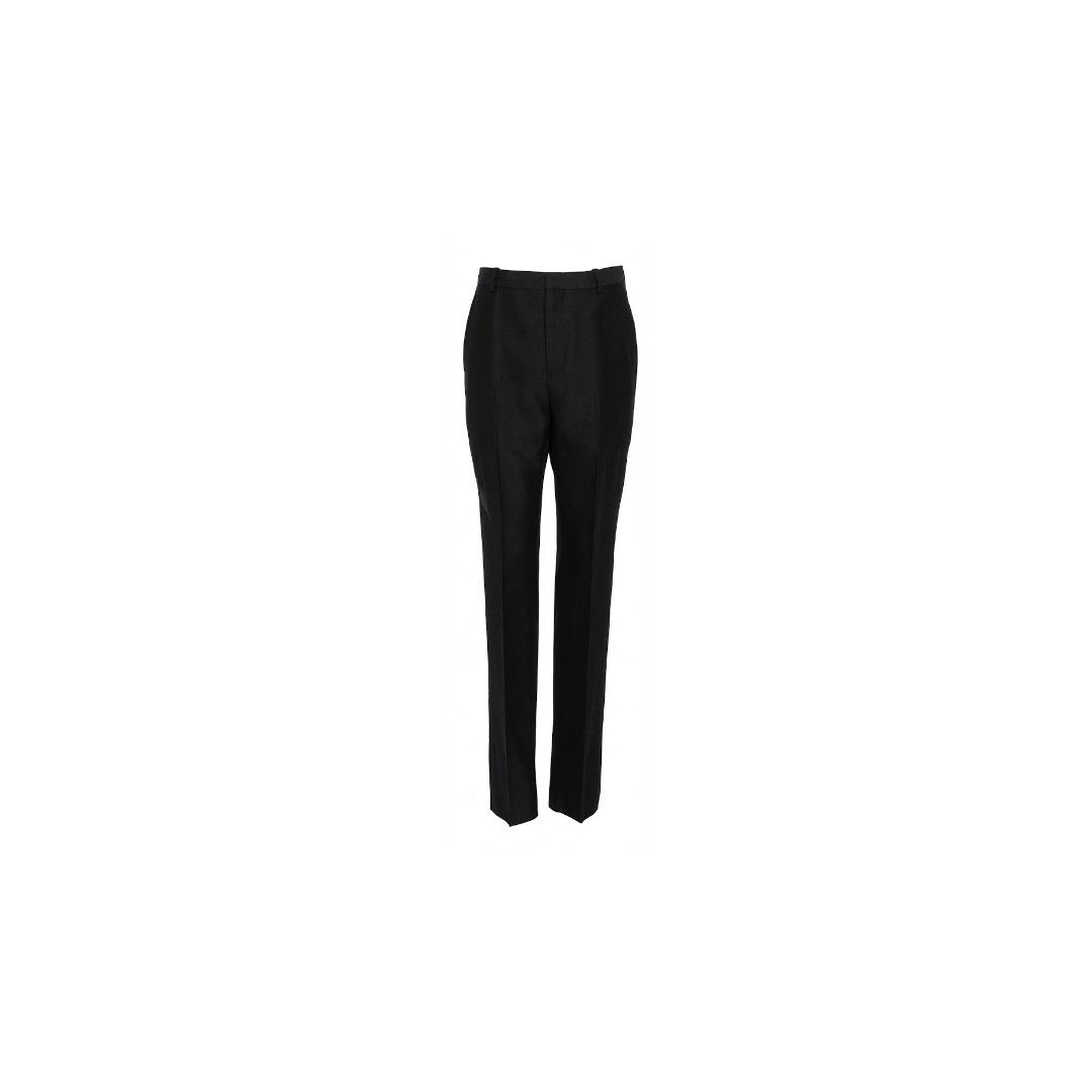 Saint Laurent Paris oc11z0126 774421 Pantalons Taille Haute Jambe Pant in Noir Size US 32 / EU 48 - 1 Preview