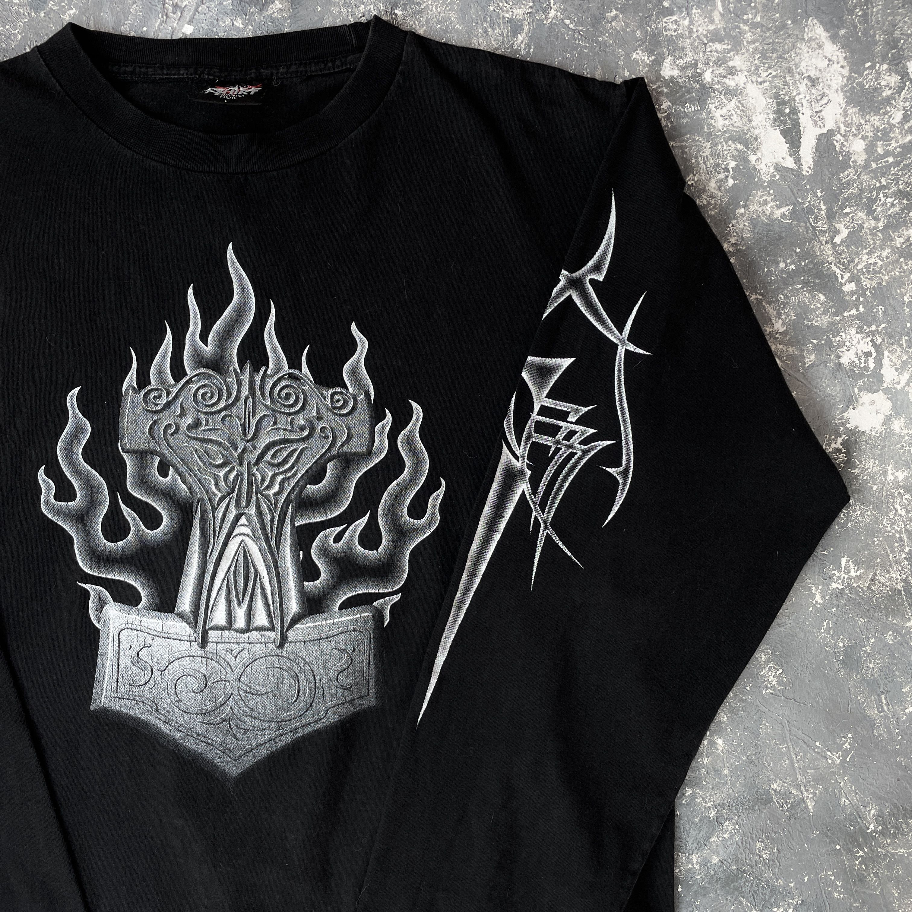 Affliction × Tribal Streetwear × Vintage vintage y2k tribal longsleeve shirt Size US L / EU 52-54 / 3 - 2 Thumbnail