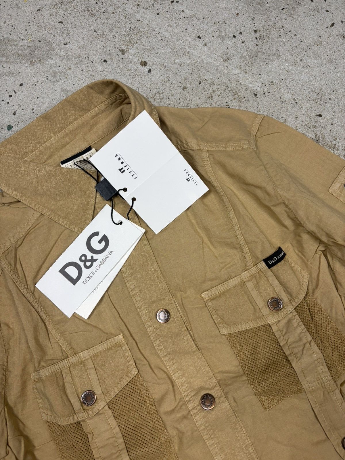 Dolce & Gabbana DSWT Dolce & Gabbana 2003 Utility Army Military Shirt Size L / US 10 / IT 46 - 8 Thumbnail