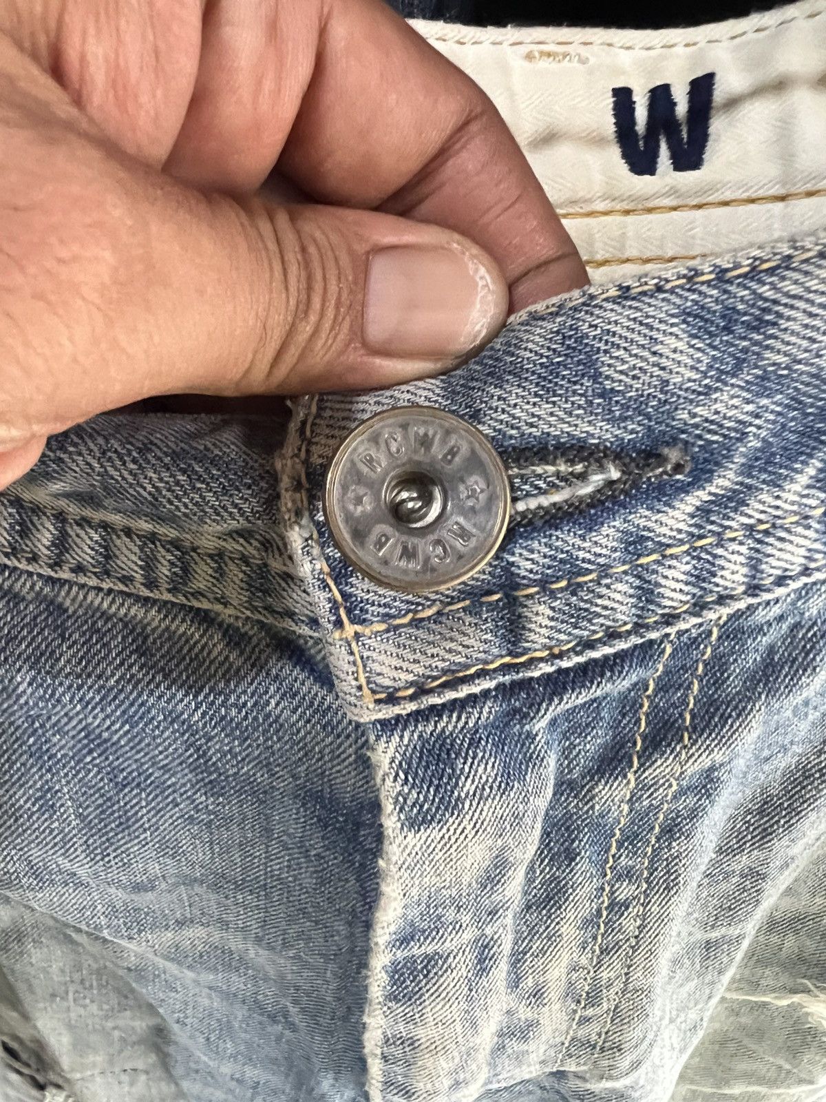 Japanese Brand 🔥Rare RCWB & Co Distressed Denim Size US 32 / EU 48 - 10 Thumbnail