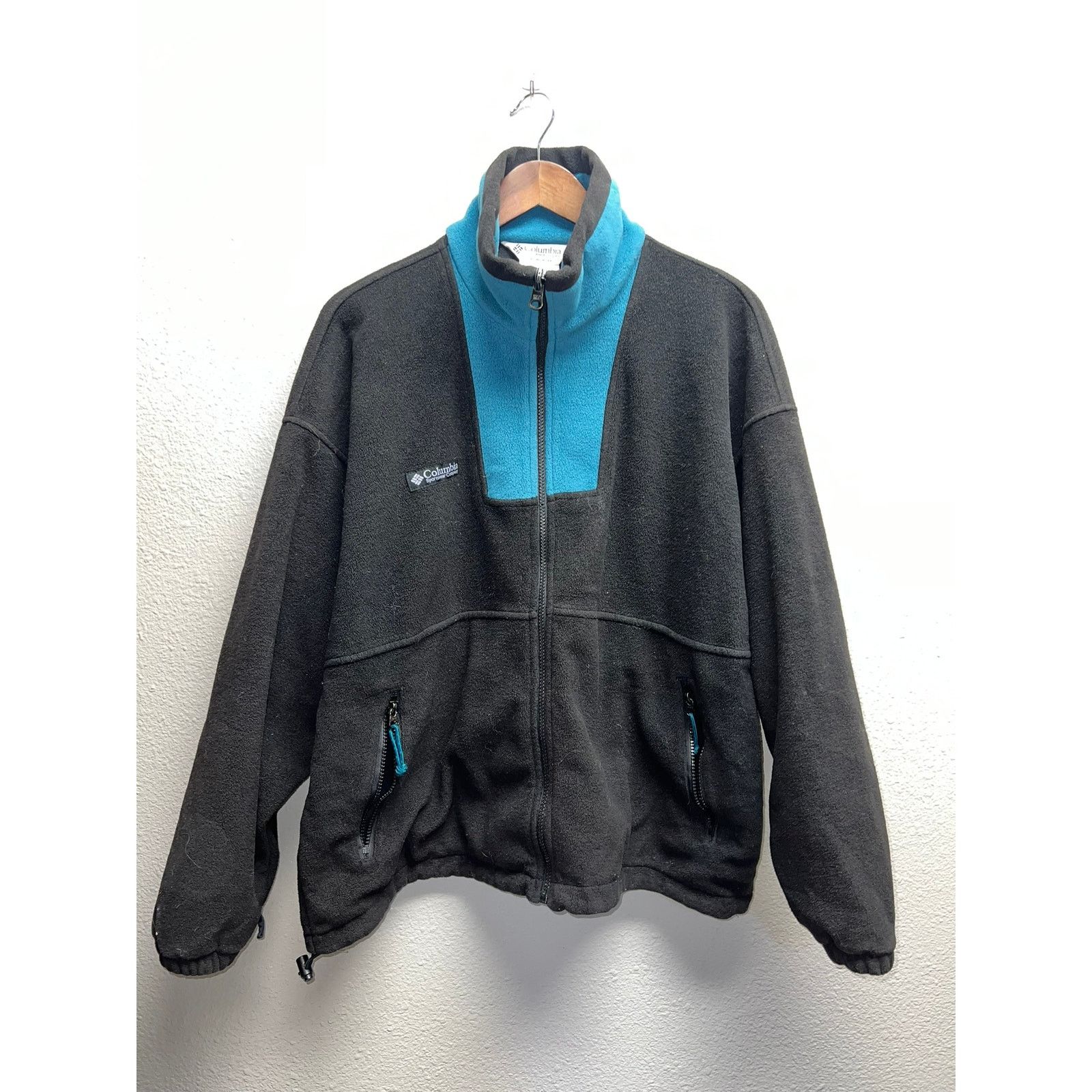 Vintage Vintage Womens Columbia Black Fleece Jacket Full Zip VTG L Size L / US 10 / IT 46 - 1 Thumbnail