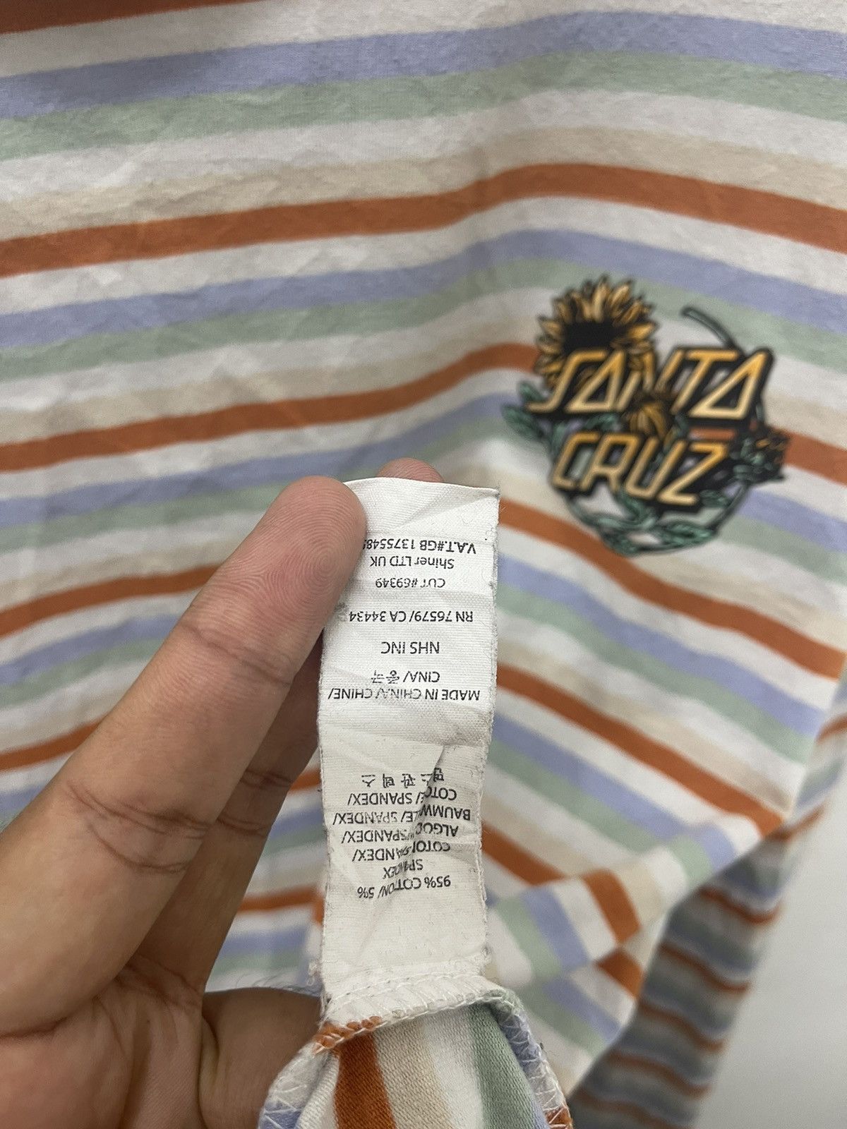Santa Cruz Skateboards Rare Vintage SANTA CRUZ Skateboards Striped Size US L / EU 52-54 / 3 - 6 Thumbnail