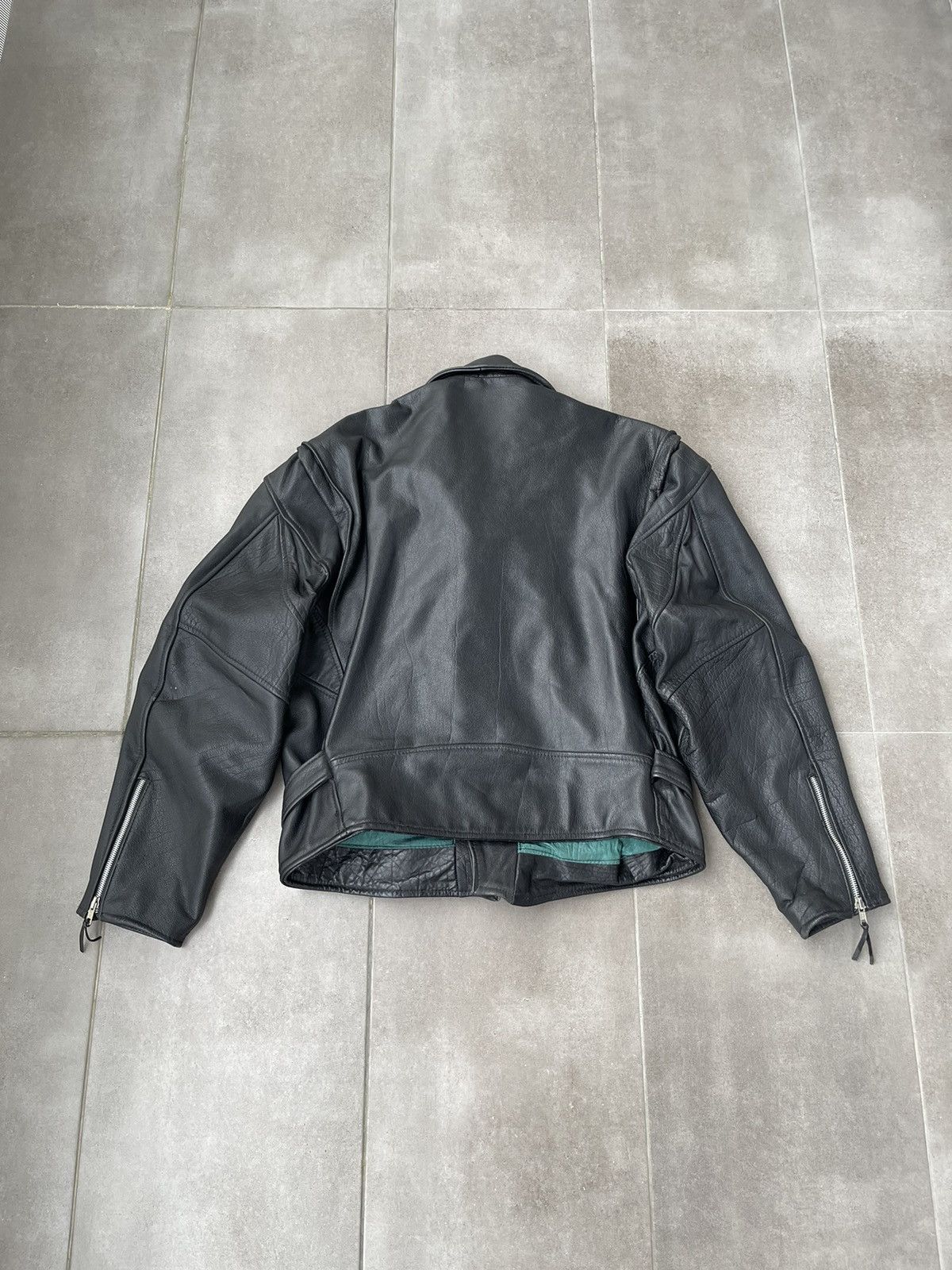Leather Berto Lucci Biker Belted Moto Racing Black Leather Jacket Size US M / EU 48-50 / 2 - 13 Thumbnail
