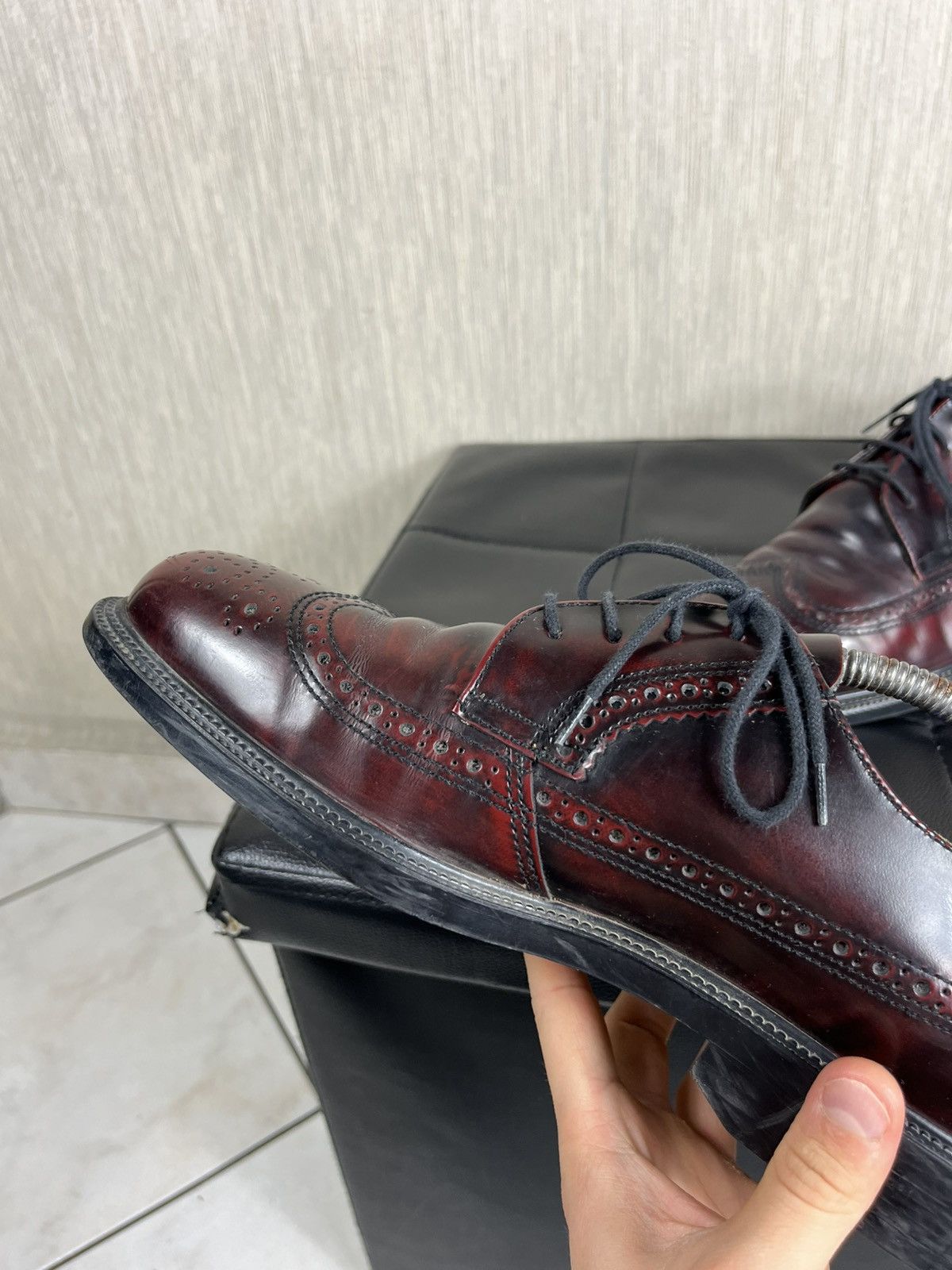 Leather × Vintage Vintage Thomas Stanford leather wine classic loafers shoes Size US 10 / EU 43 - 9 Thumbnail
