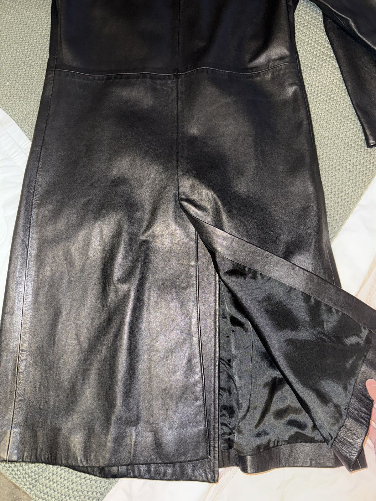 Balmain Leather trench coat Size S / US 4 / IT 40 - 8 Thumbnail
