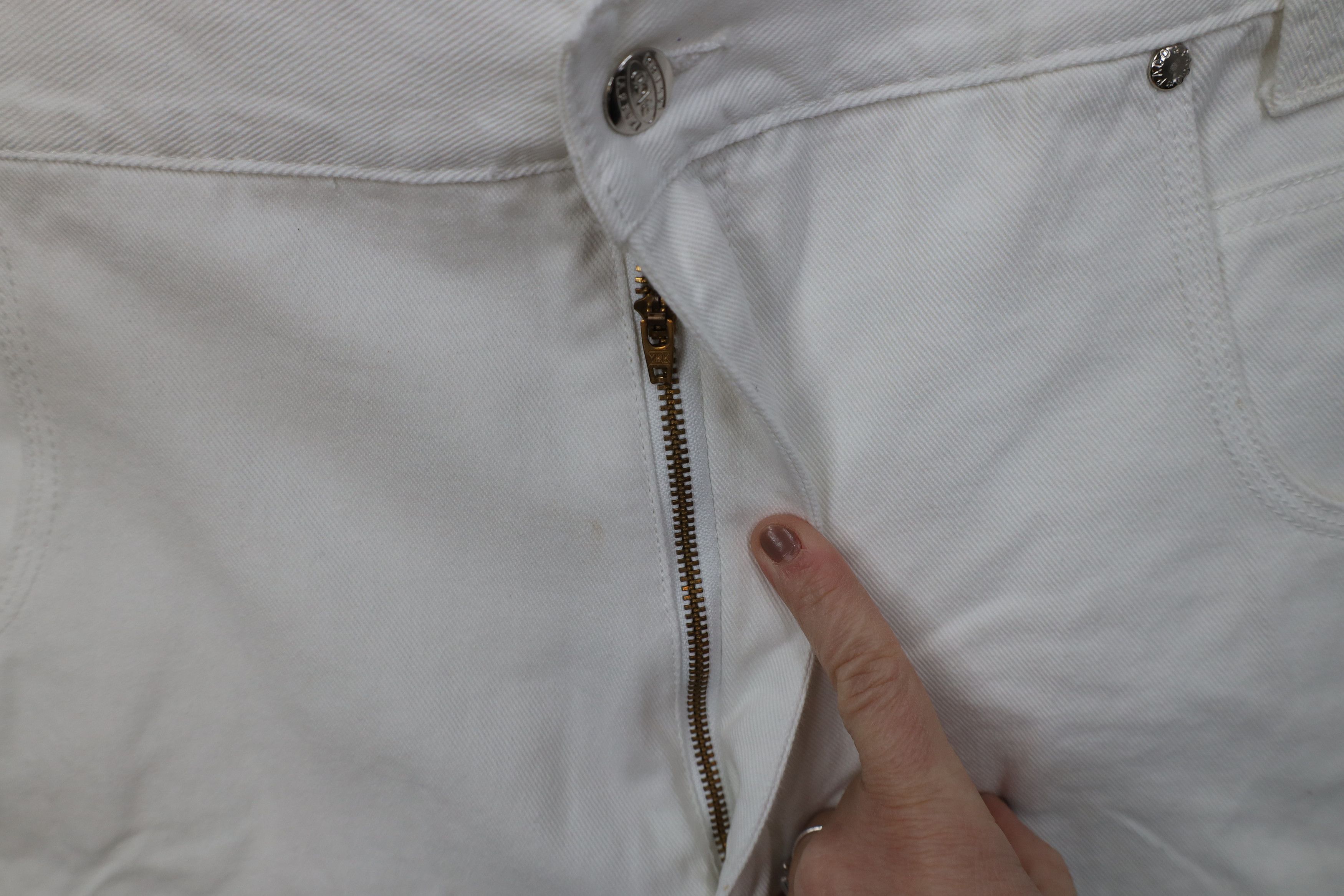 Vintage Deadstock Vintage 90s Paco Denim Jean Shorts White Cotton Size US 44 / EU 60 - 6 Thumbnail