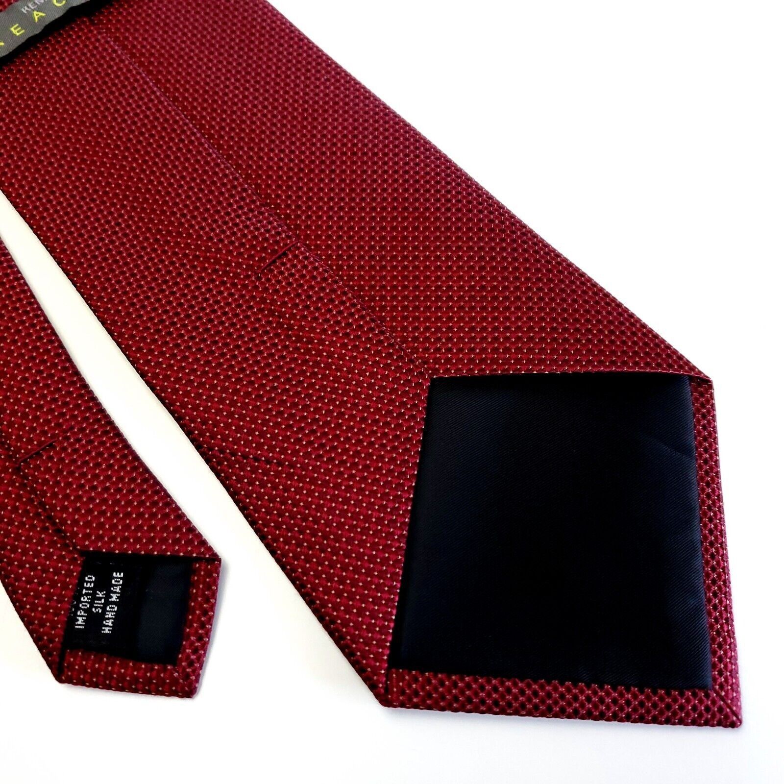 Kenneth Cole Kenneth Cole Reaction Red Check Woven Wide Silk Tie Size ONE SIZE - 5 Thumbnail