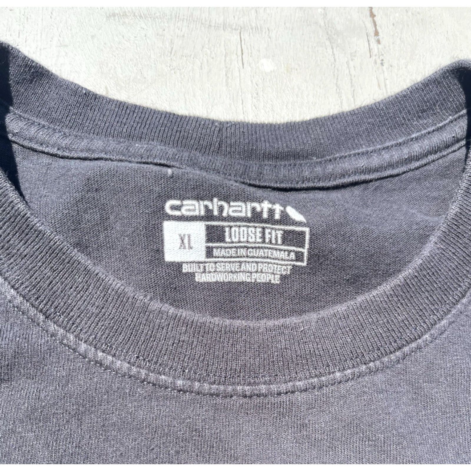 Carhartt Carhartt Men's T-Shirt XL Black Logo Pocket Crew Loose Cotton Workwear Street Size US XL / EU 56 / 4 - 4 Thumbnail