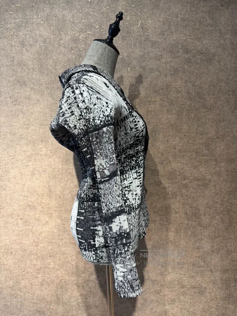 Issey Miyake Issey Miyake Mosaic Print Cardigan Coat Top Size M / US 6-8 / IT 42-44 - 6 Thumbnail