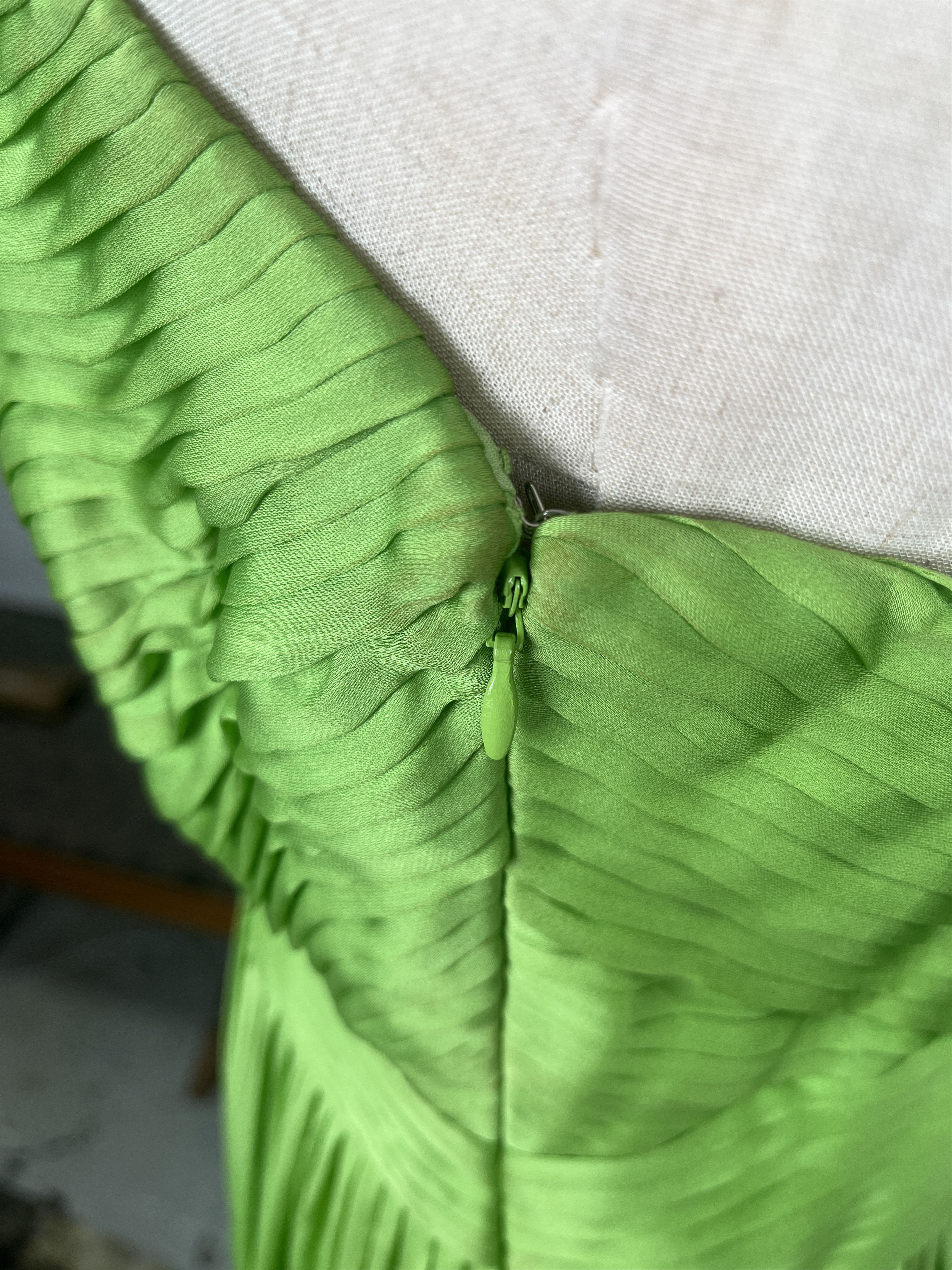 Ralph Lauren Ralph Lauren Lime Green Evening Dress With Pleats Details Size XS / US 0-2 / IT 36-38 - 4 Thumbnail
