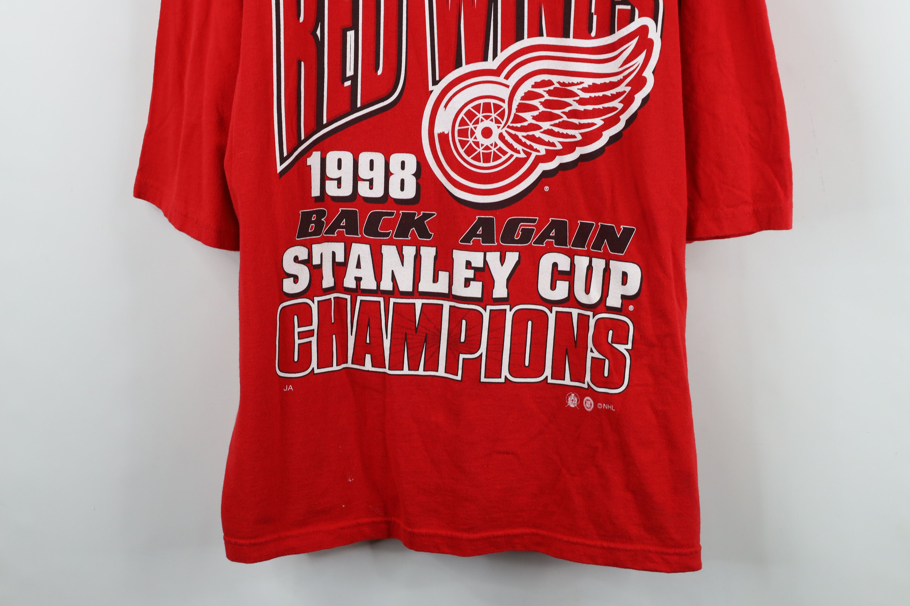 Vintage Vintage 90s Champs Detroit Red Wings Hockey Jersey T-Shirt Size US XL / EU 56 / 4 - 3 Thumbnail