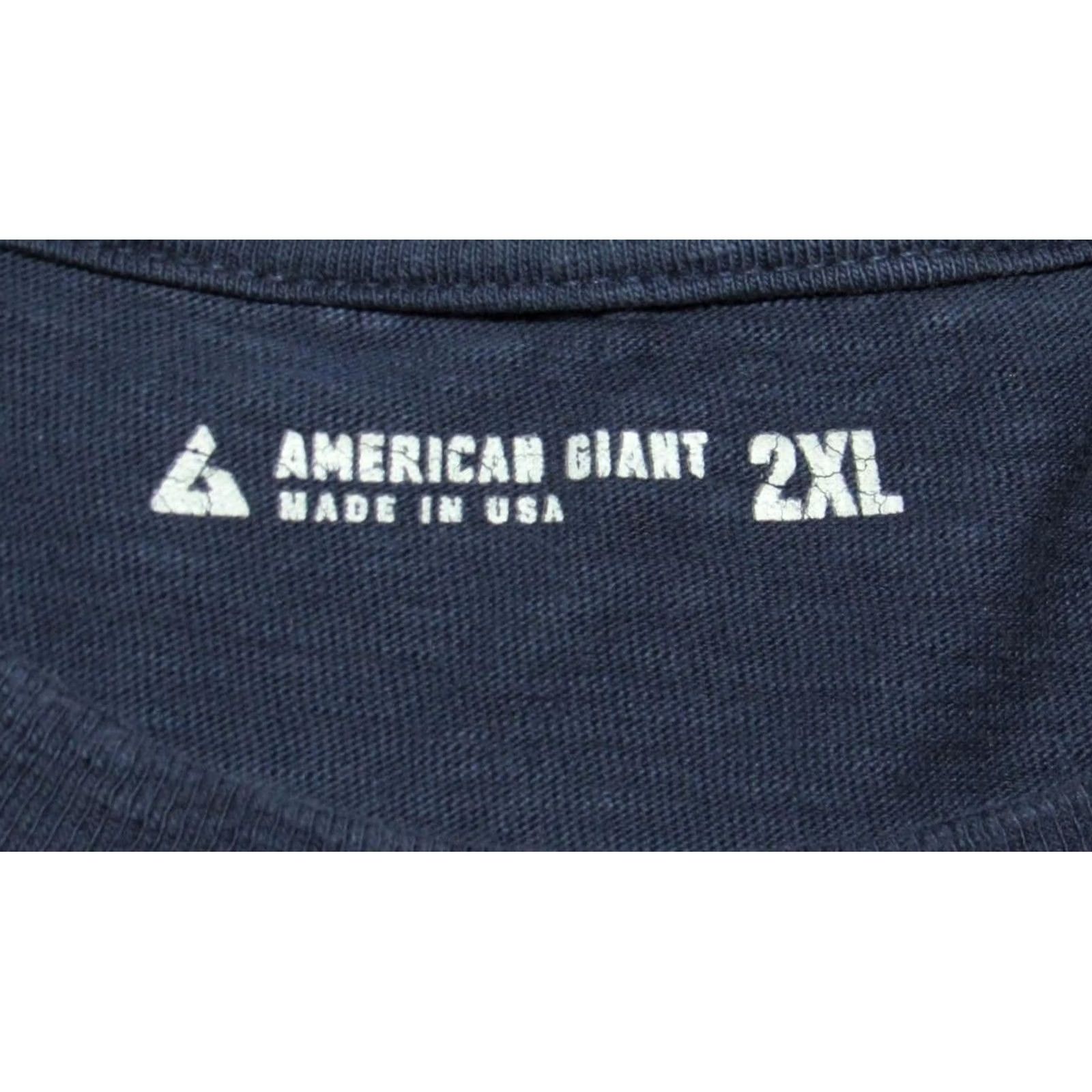 Vintage AMERICAN GIANT Navy Blue Cotton Long Sleeve Shirt Made In USA XXL Size US XXL / EU 58 / 5 - 3 Thumbnail