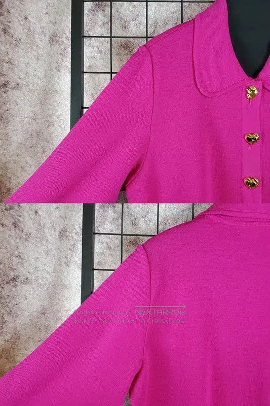 Yves Saint Laurent YSL Pink Wool Long Sleeve Knit Sweater . Size L / US 10 / IT 46 - 6 Thumbnail